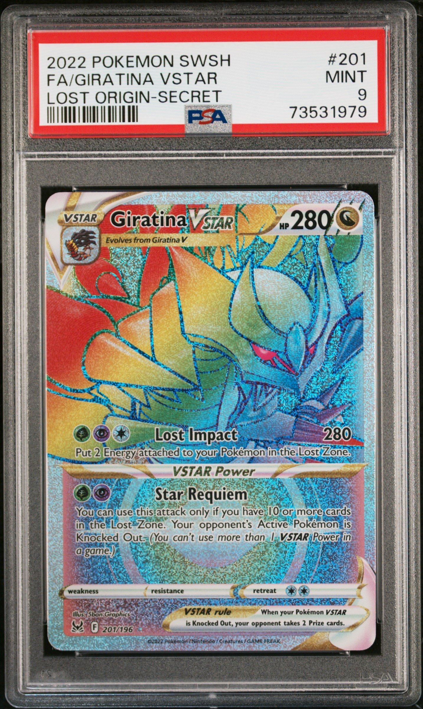 2022 Pokemon Sword & Shield Lost Origin 201 Fa/giratina Vstar PSA