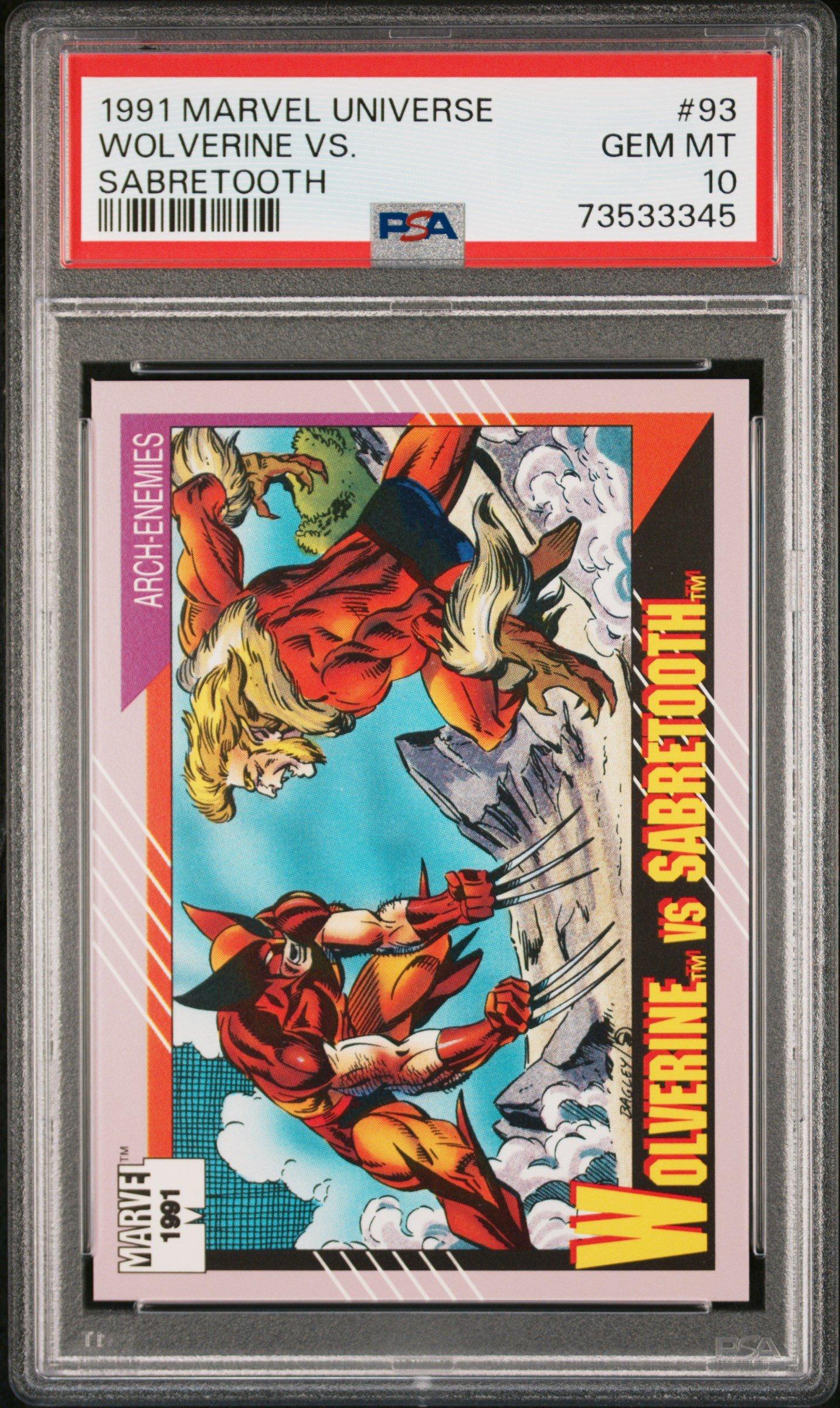 1991 Marvel Universe 93 Wolverine Vs. PSA 10