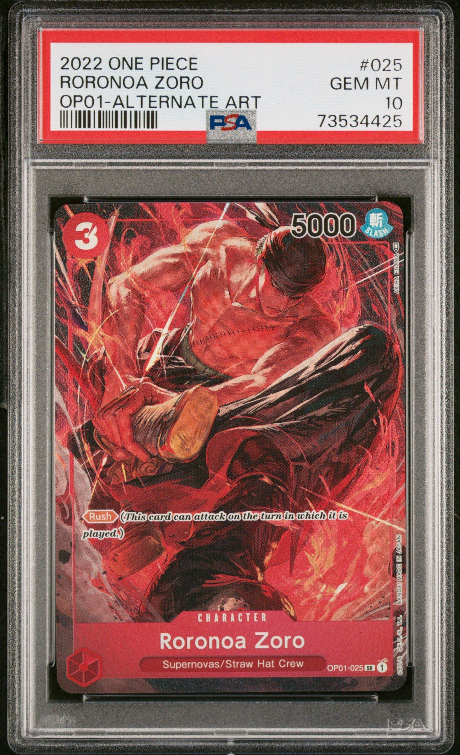 2022 One Piece Op01-romance Dawn 025 Roronoa Zoro Alternate Art