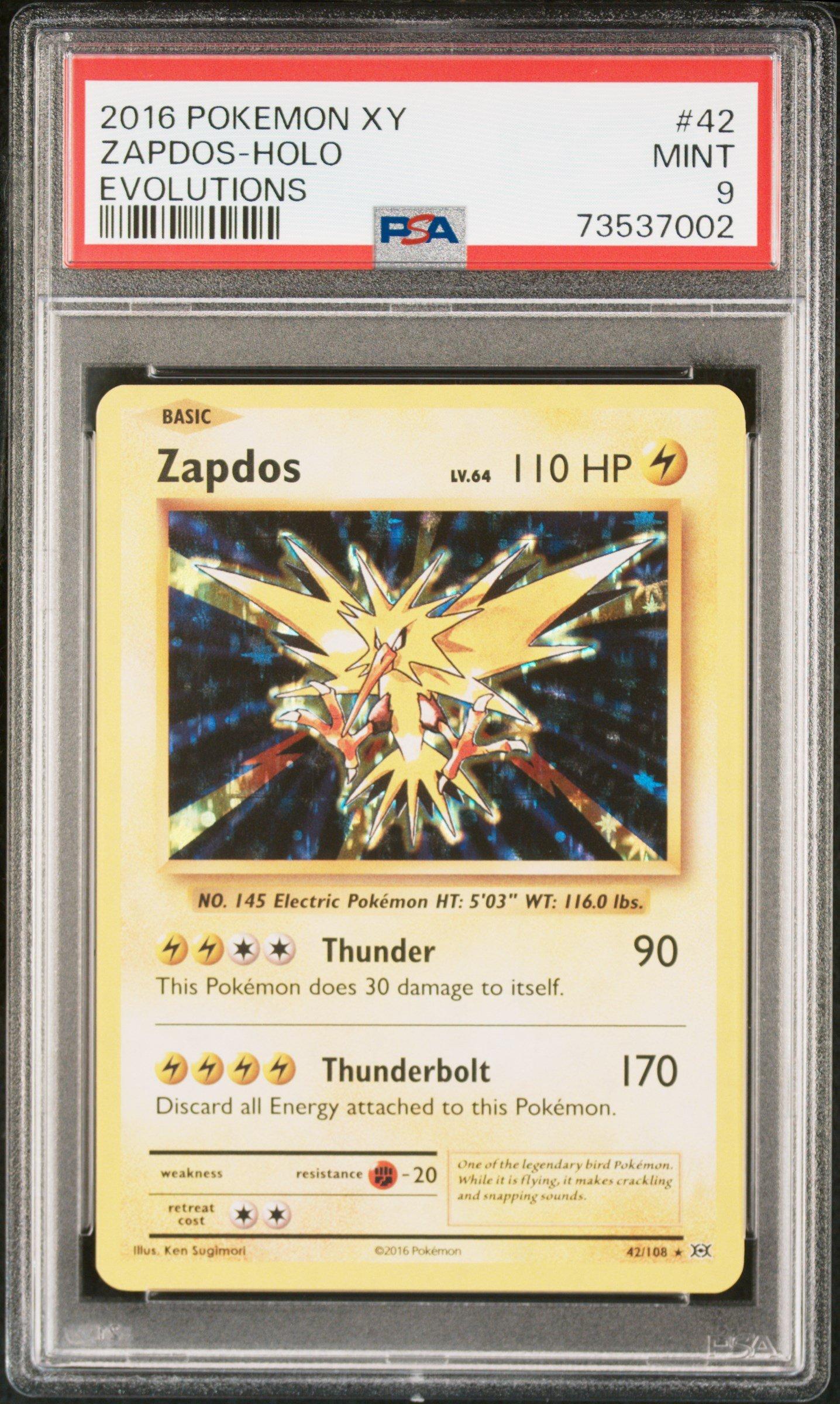 2016 Pokemon Xy Evolutions 42 Zapdos-holo PSA 9 Graded Card | GameStop