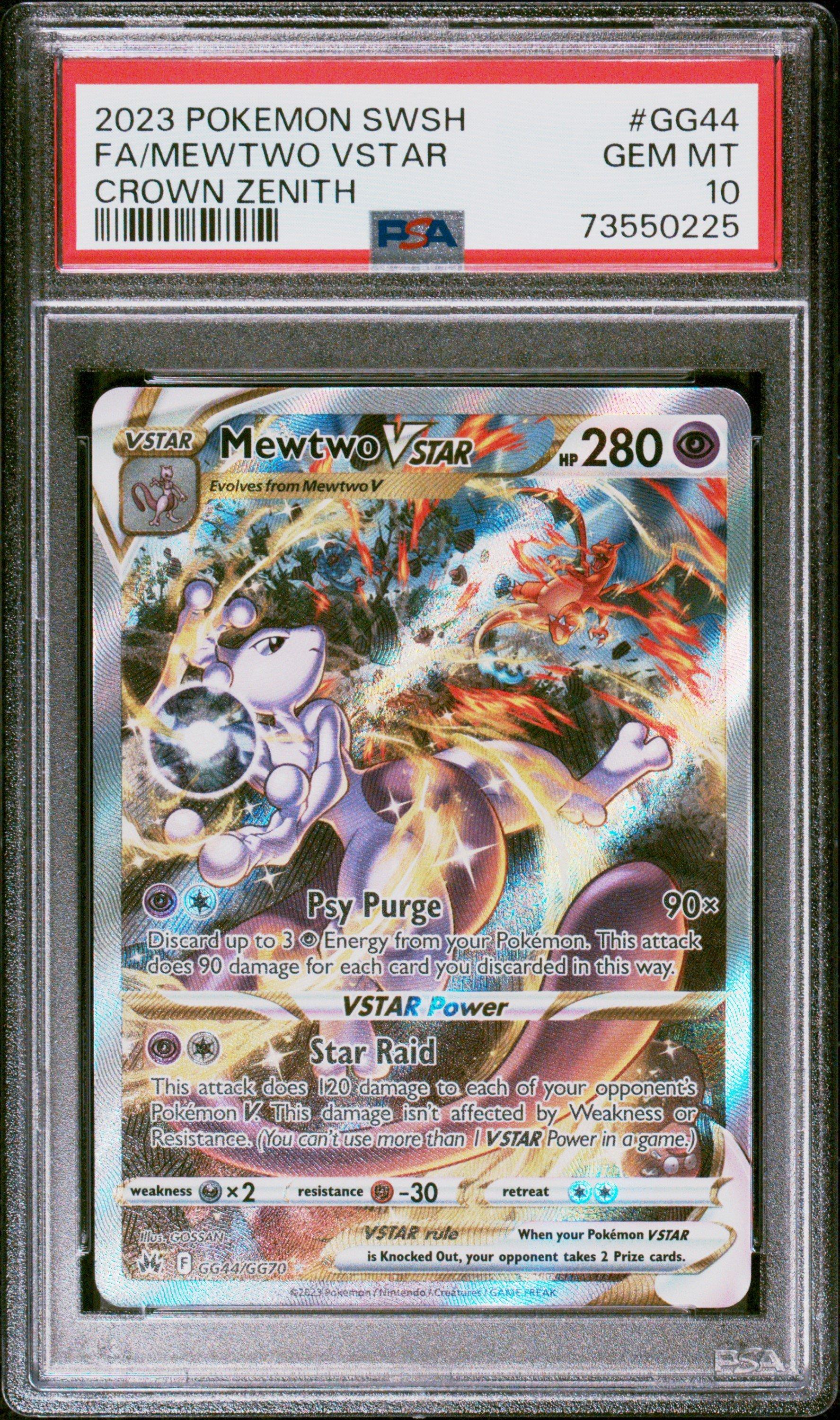 2023 Pokemon Sword And Shield Crown Zenith Gg44 Fa/mewtwo Vstar PSA