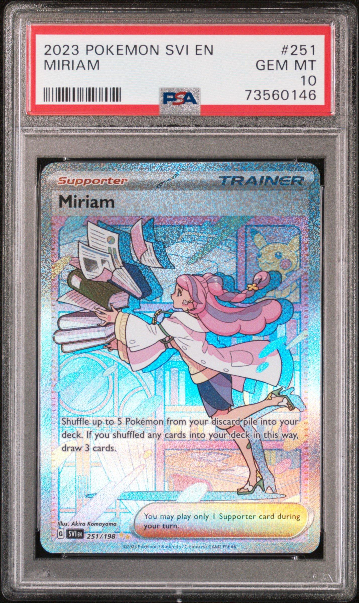 2023 Pokemon Svi En-scarlet & Violet 251 Miriam Special Illustration Rare PSA