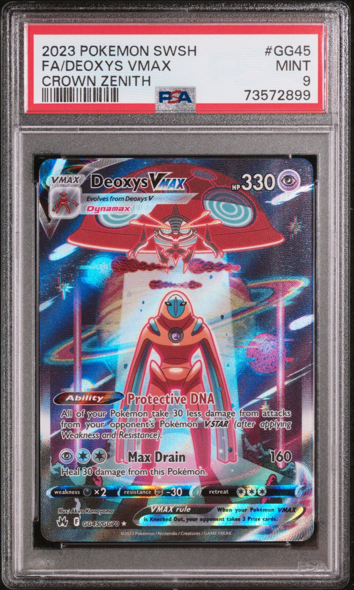 2023 Pokemon Sword And Shield Crown Zenith Gg45 Fa/deoxys Vmax PSA