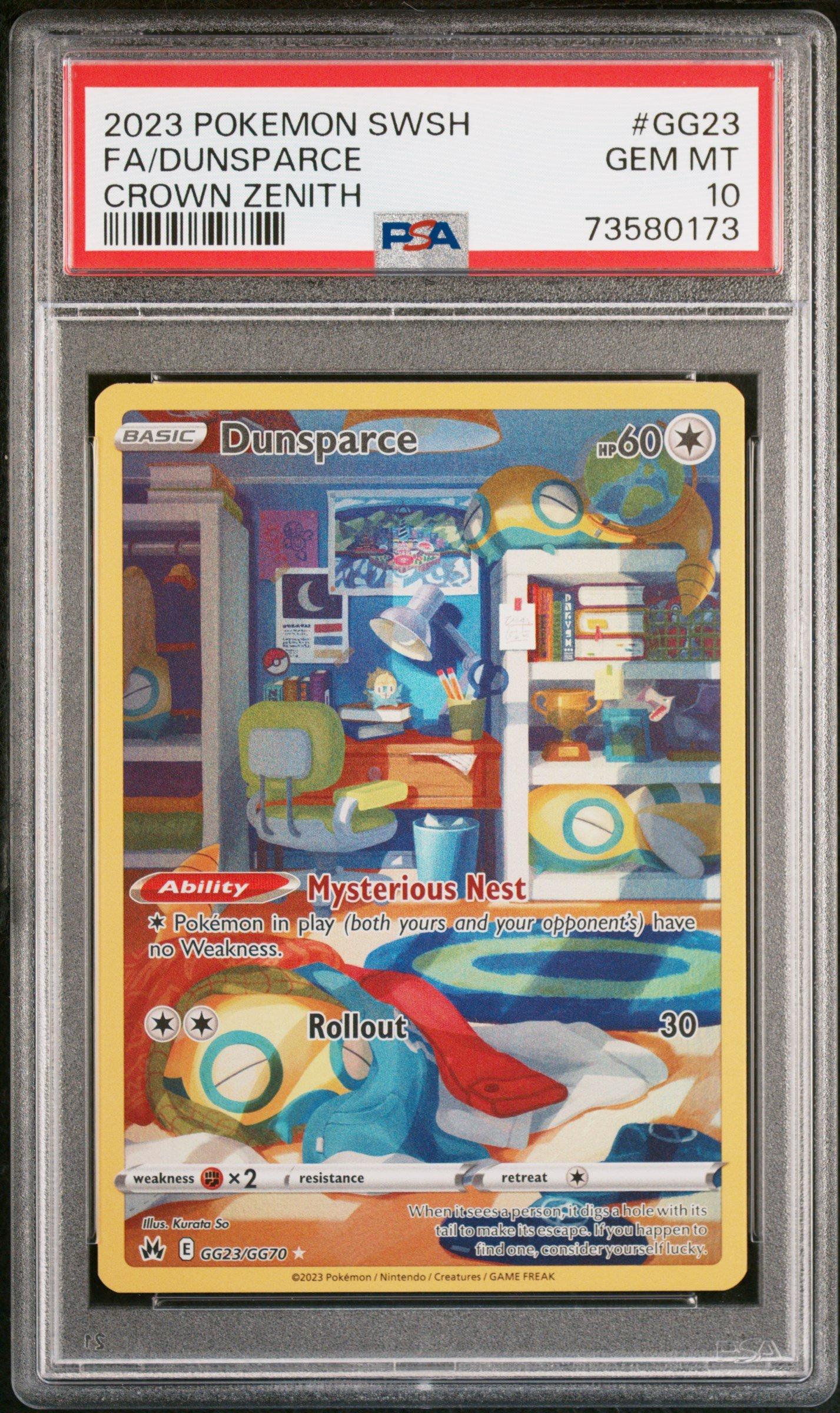 2023 Pokemon Sword And Shield Crown Zenith Gg23 Full Art/dunsparce