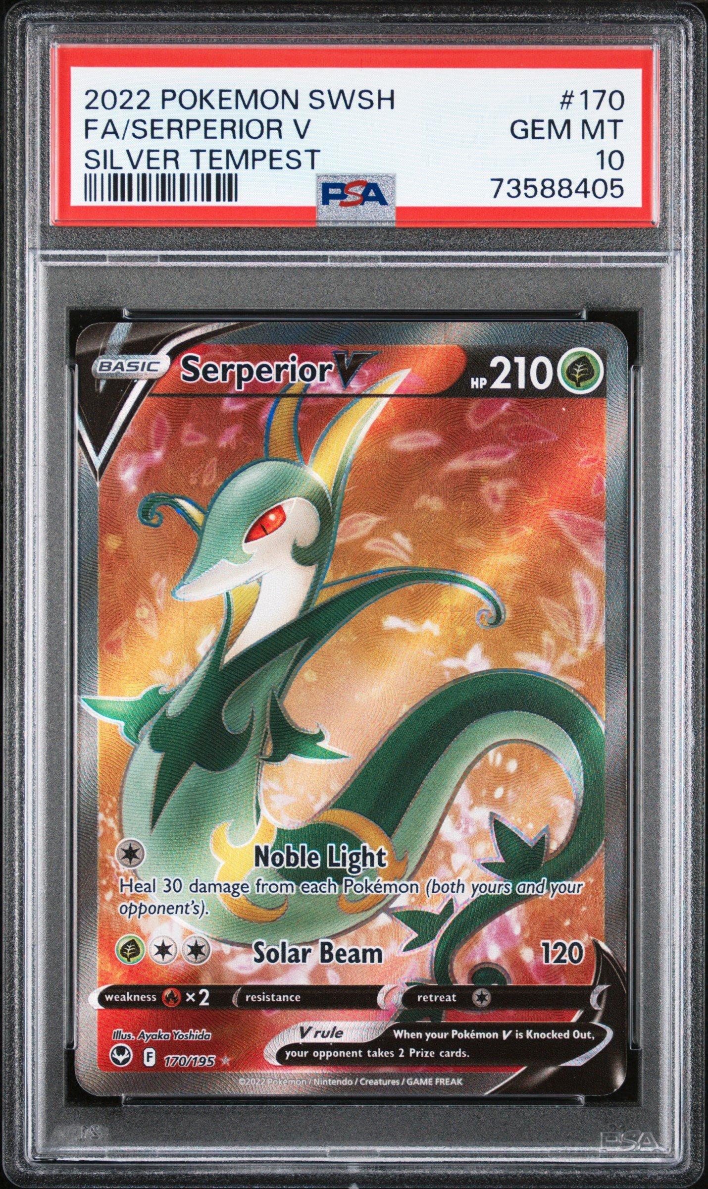 2022 Pokemon Sword & Shield Silver Tempest 170 Fa/serperior V PSA