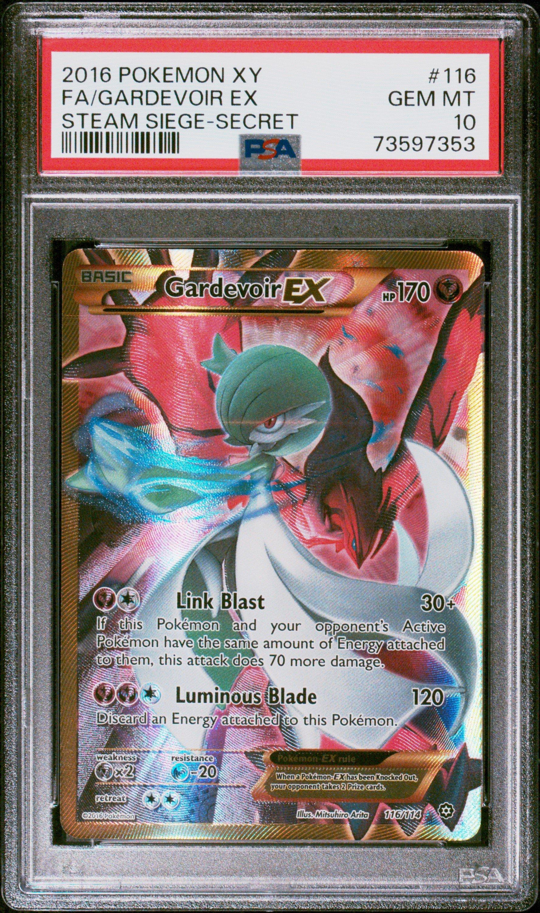 2016 Pokemon Xy Steam Siege 116 Full Art/gardevoir Ex Secret