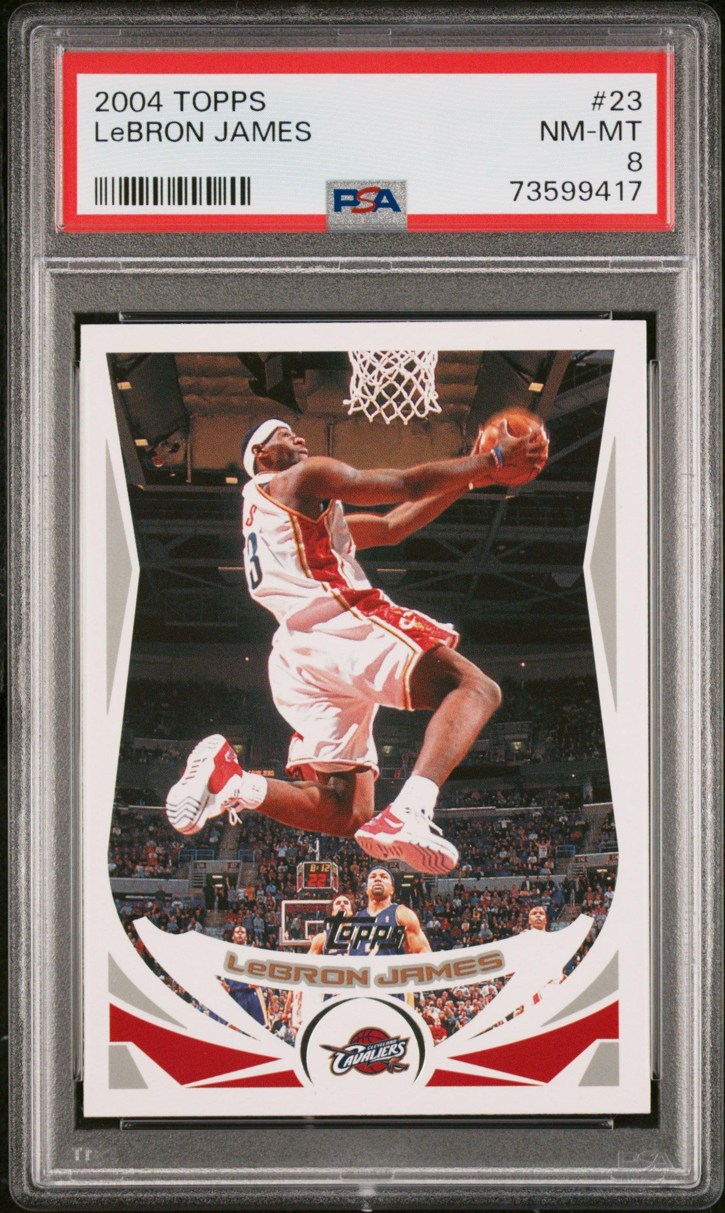 2004 Topps 23 Lebron James PSA 8