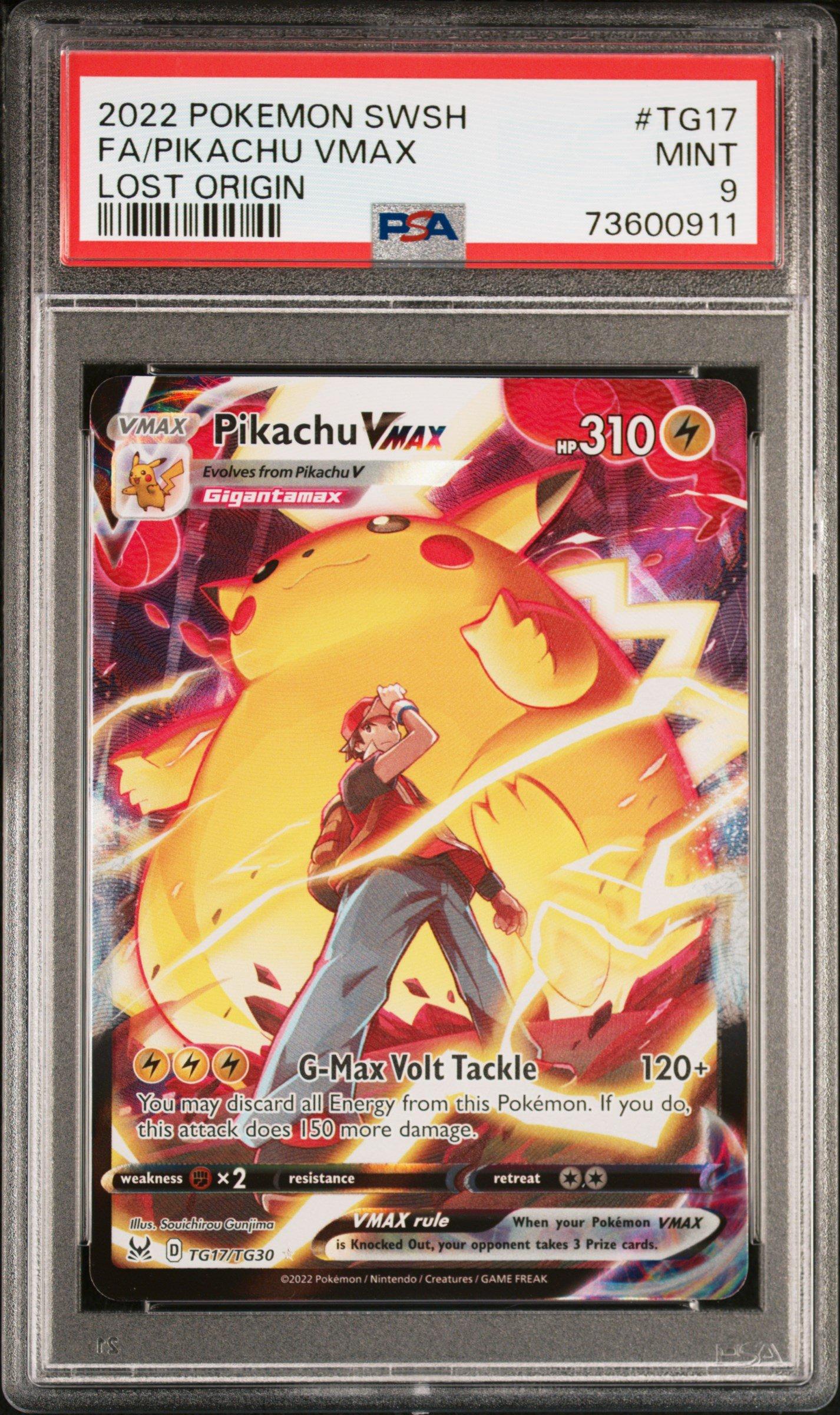 2022 Pokemon Sword & Shield Lost Origin Tg17 Full Art/pikachu Vmax