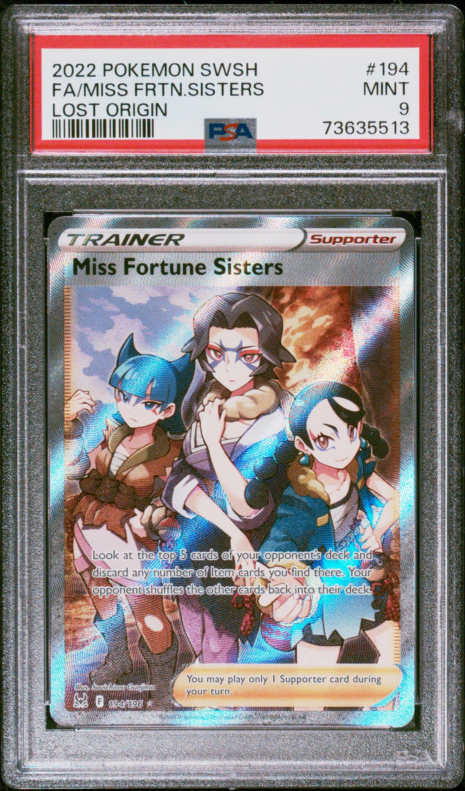 2022 Pokemon Sword & Shield Lost Origin 194 Fa/miss Frtn.sisters PSA 9