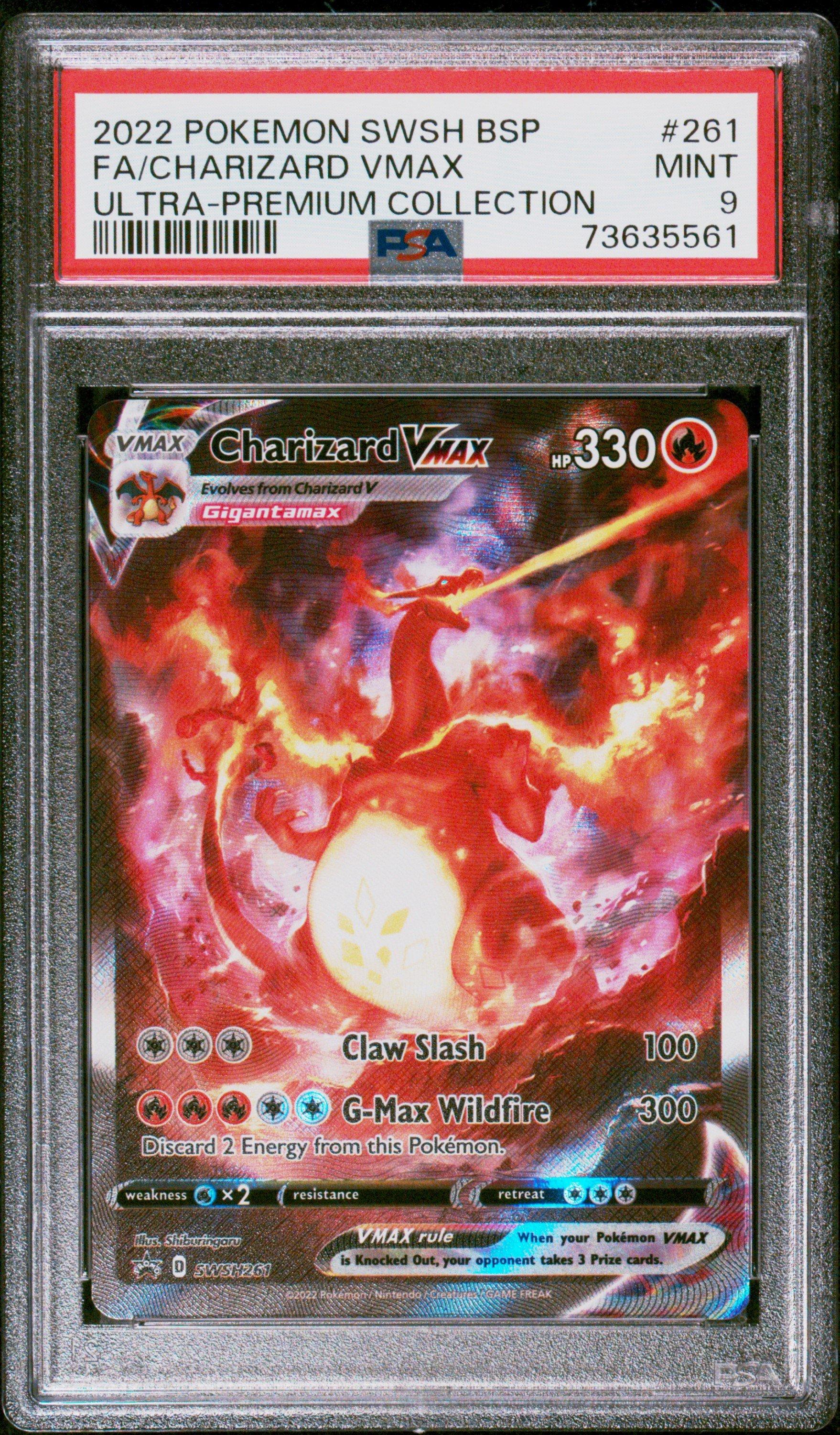 2022 Pokemon Swsh Black Star Promo 261 Fa/charizard Vmax PSA