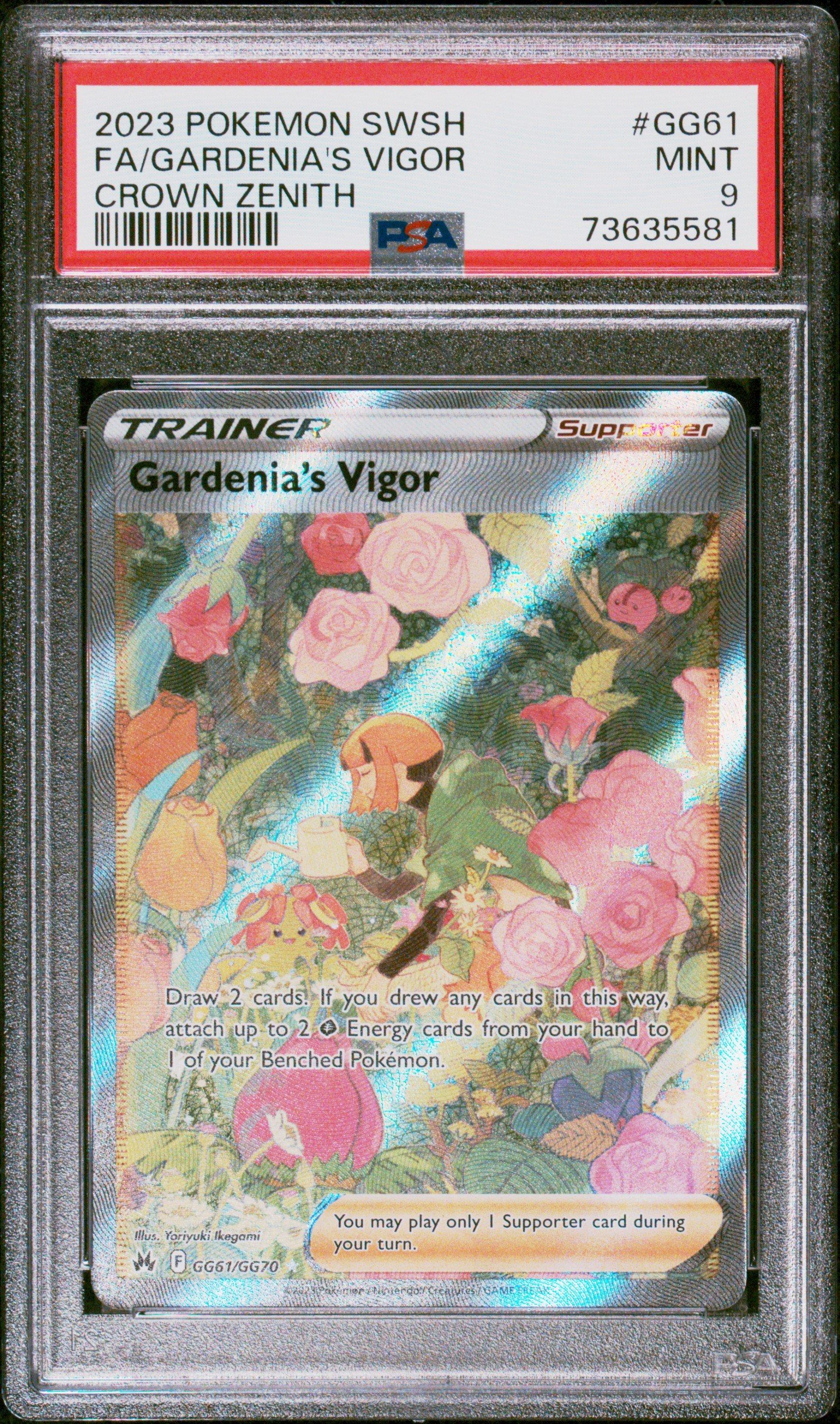 2023 Pokemon Sword And Shield Crown Zenith Gg61 Fa/gardenia's Vigor PSA ...