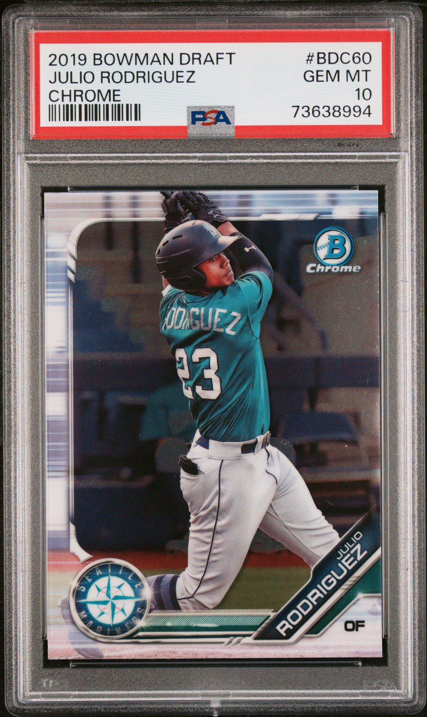その他 bowman Julio Rodriguez psa10 chrome 2019 Bowman Draft Bdc60 Julio Rodriguez Chrome PSA 10 Graded Card