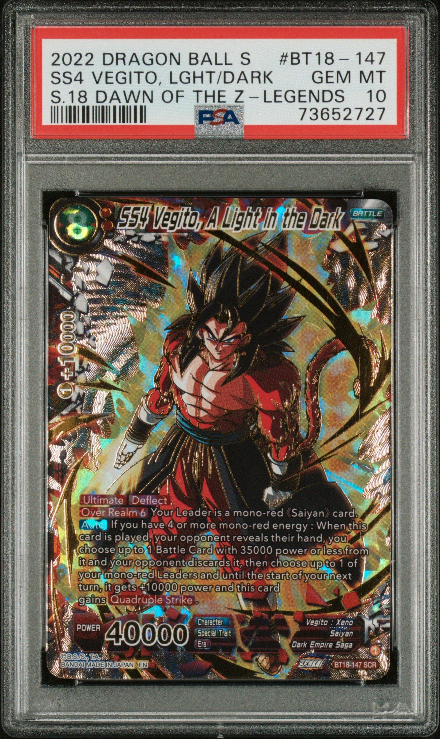 2022 Dragon Ball Super Card Game Series 18 Dawn Of The Z-legends Bt18-147 Ss4 Vegito