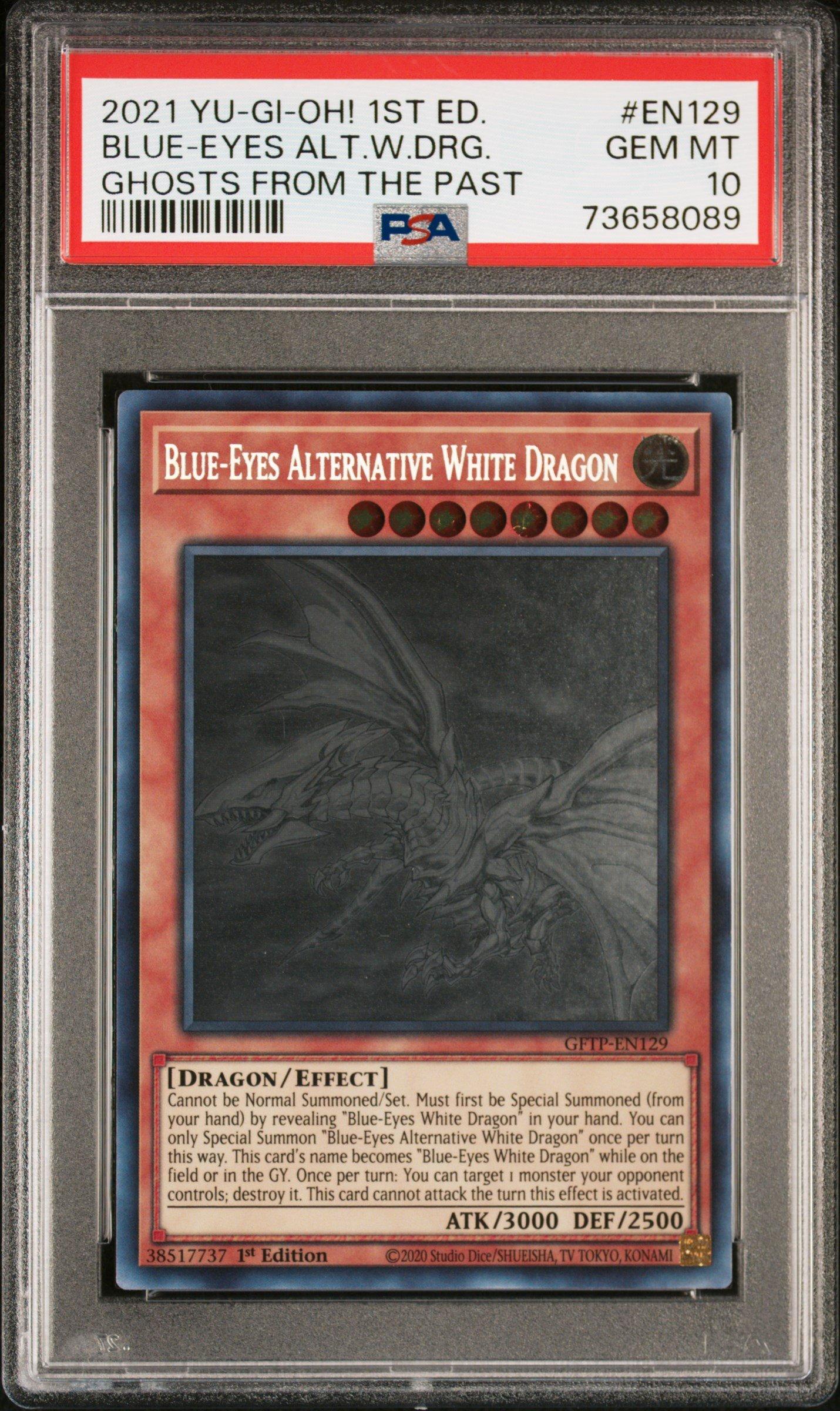2021 Yu-gi-oh! Ghosts From The Past En129 Blue-eyes Alternative White Dragon 1st Edition PSA