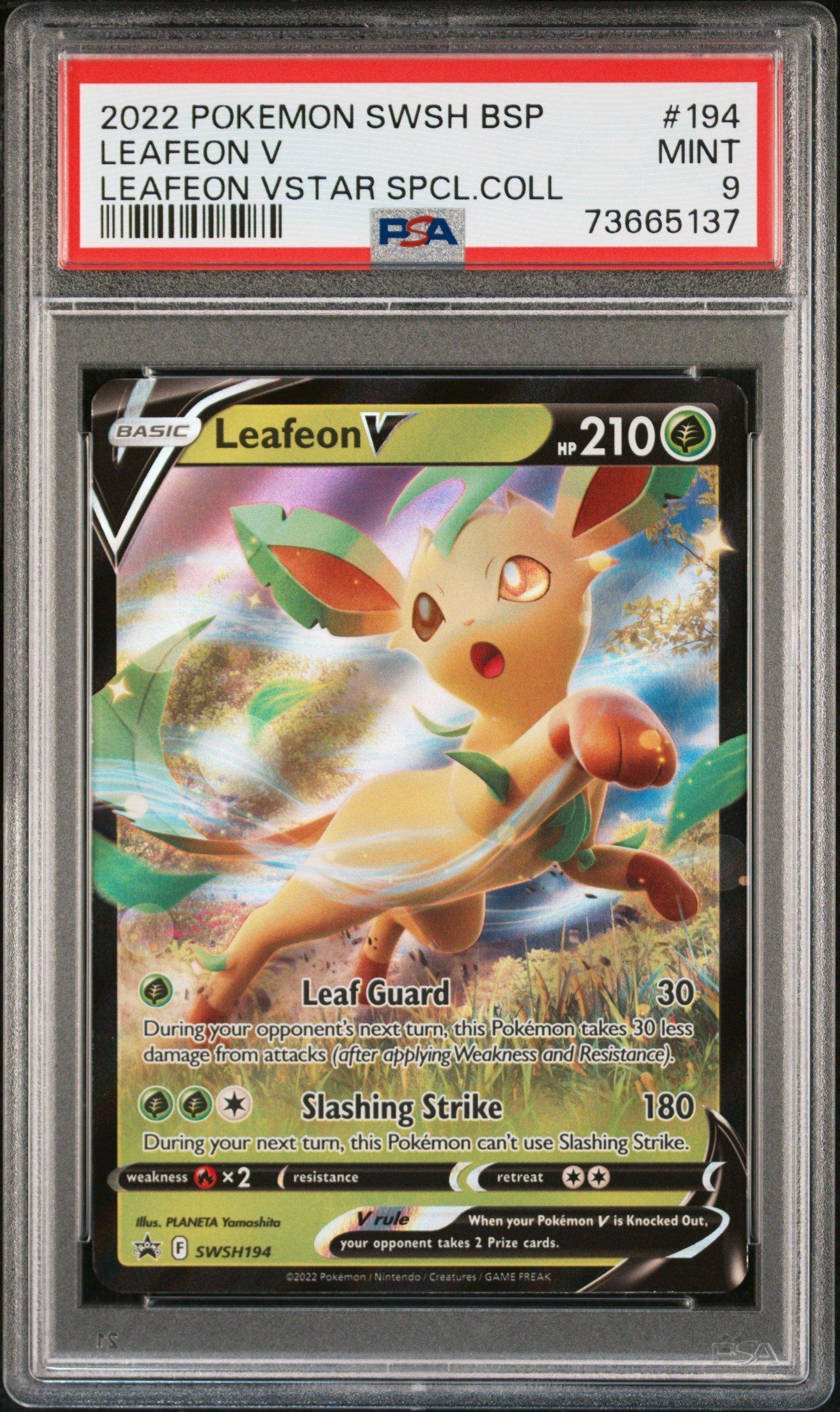 2022 Pokemon Swsh Black Star Promo 194 Leafeon V Leafeon Vstar Special ...