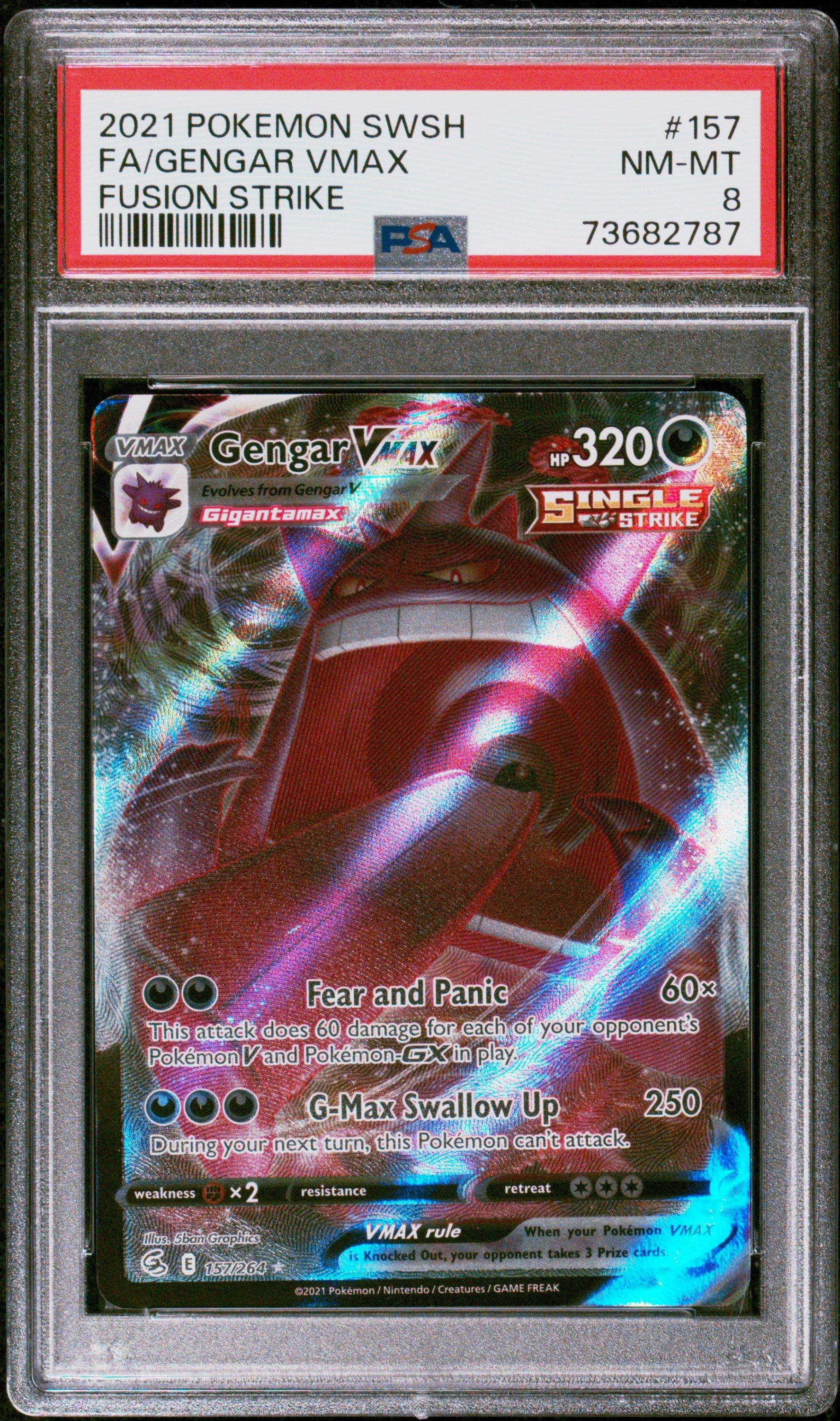 2021 Pokemon Sword & Shield Fusion Strike 157 Full Art/gengar Vmax