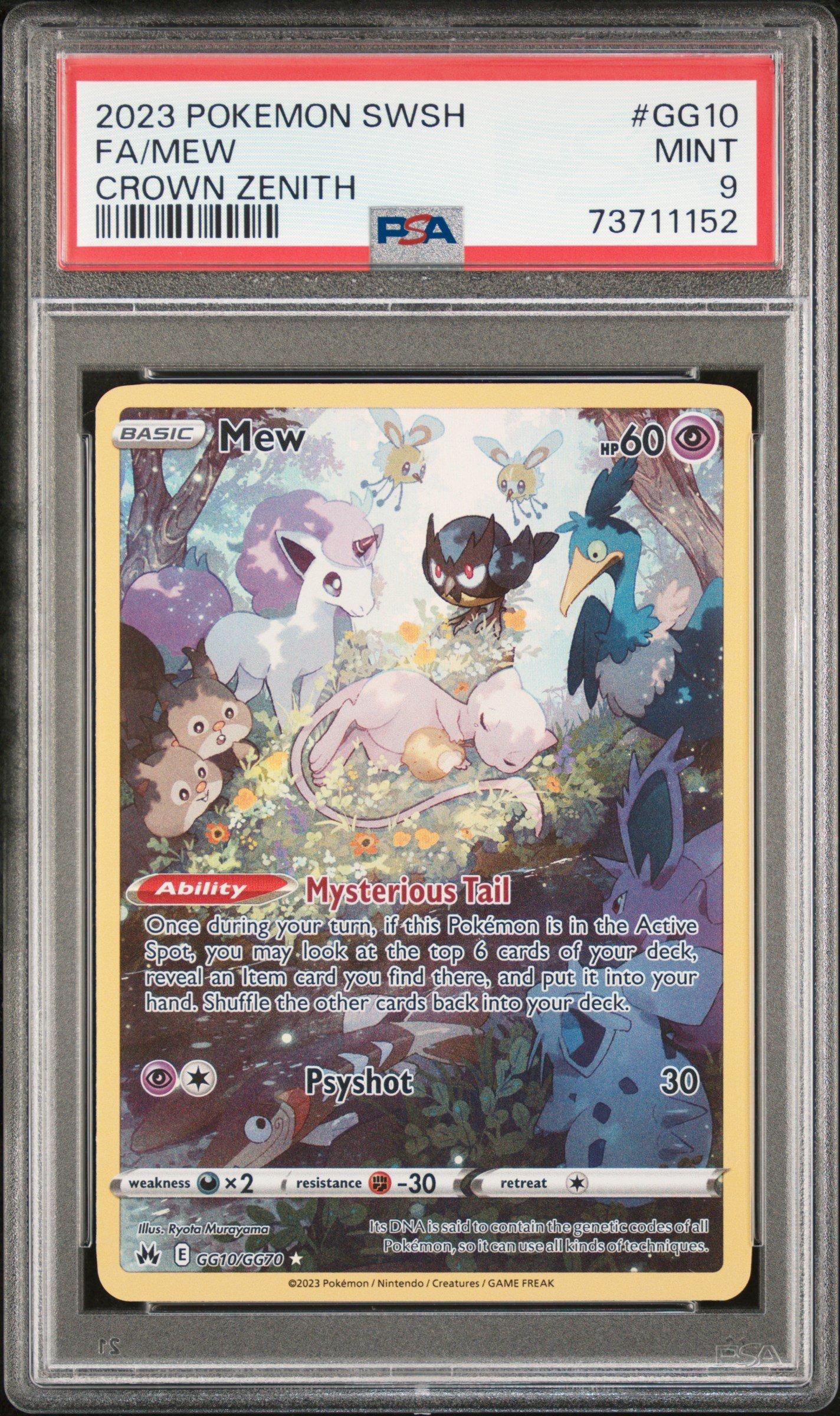 2023 Pokemon Sword And Shield Crown Zenith Gg10 Fa/mew PSA