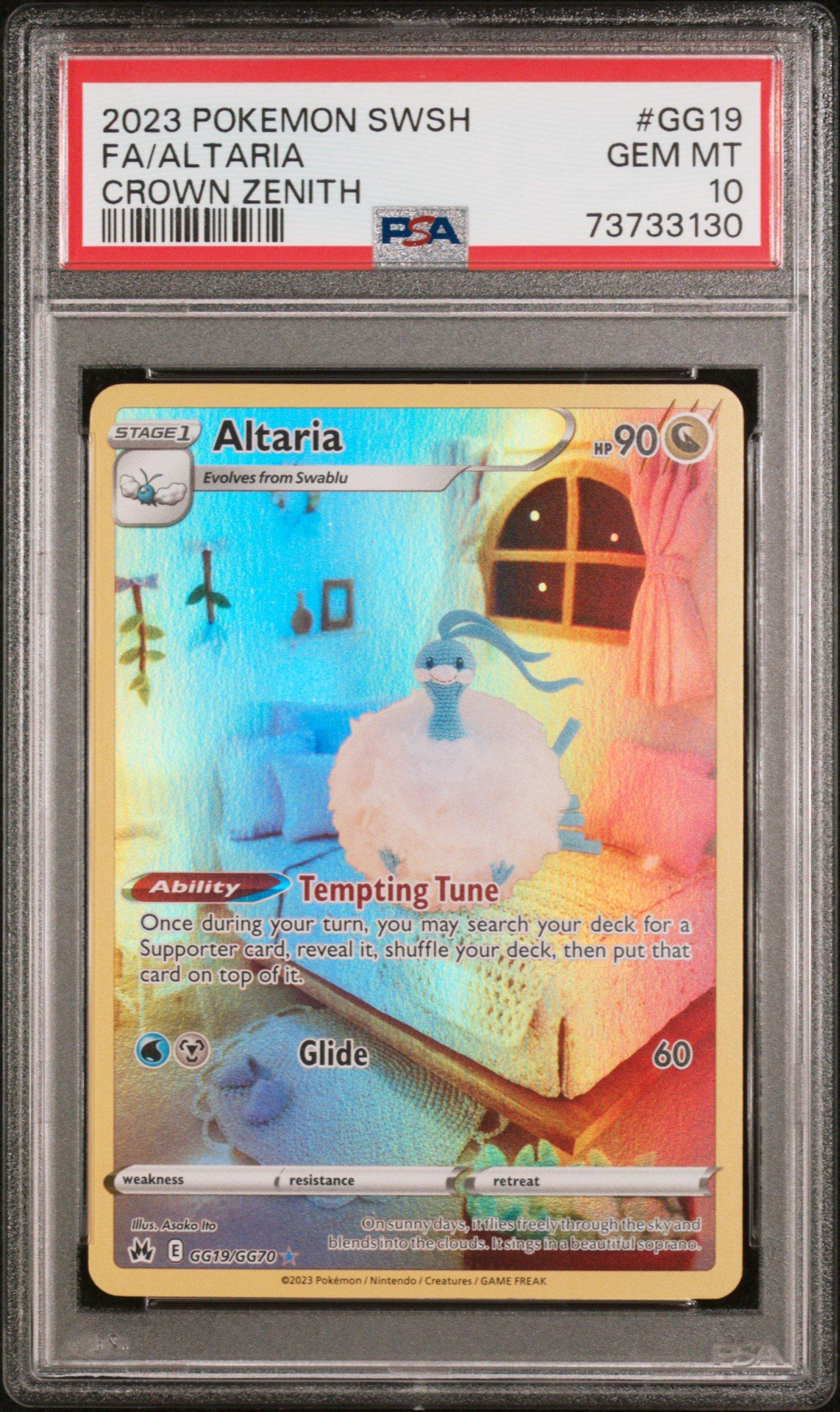 2023 Pokemon Sword And Shield Crown Zenith Gg19 Fa/altaria PSA 10