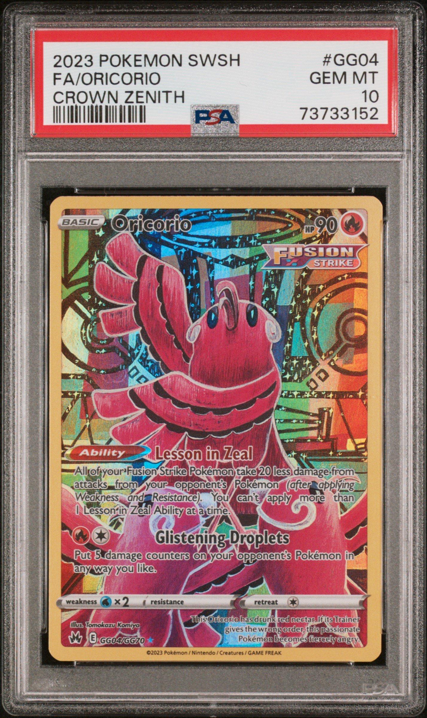 2023 Pokemon Sword And Shield Crown Zenith Gg04 Full Art/oricorio