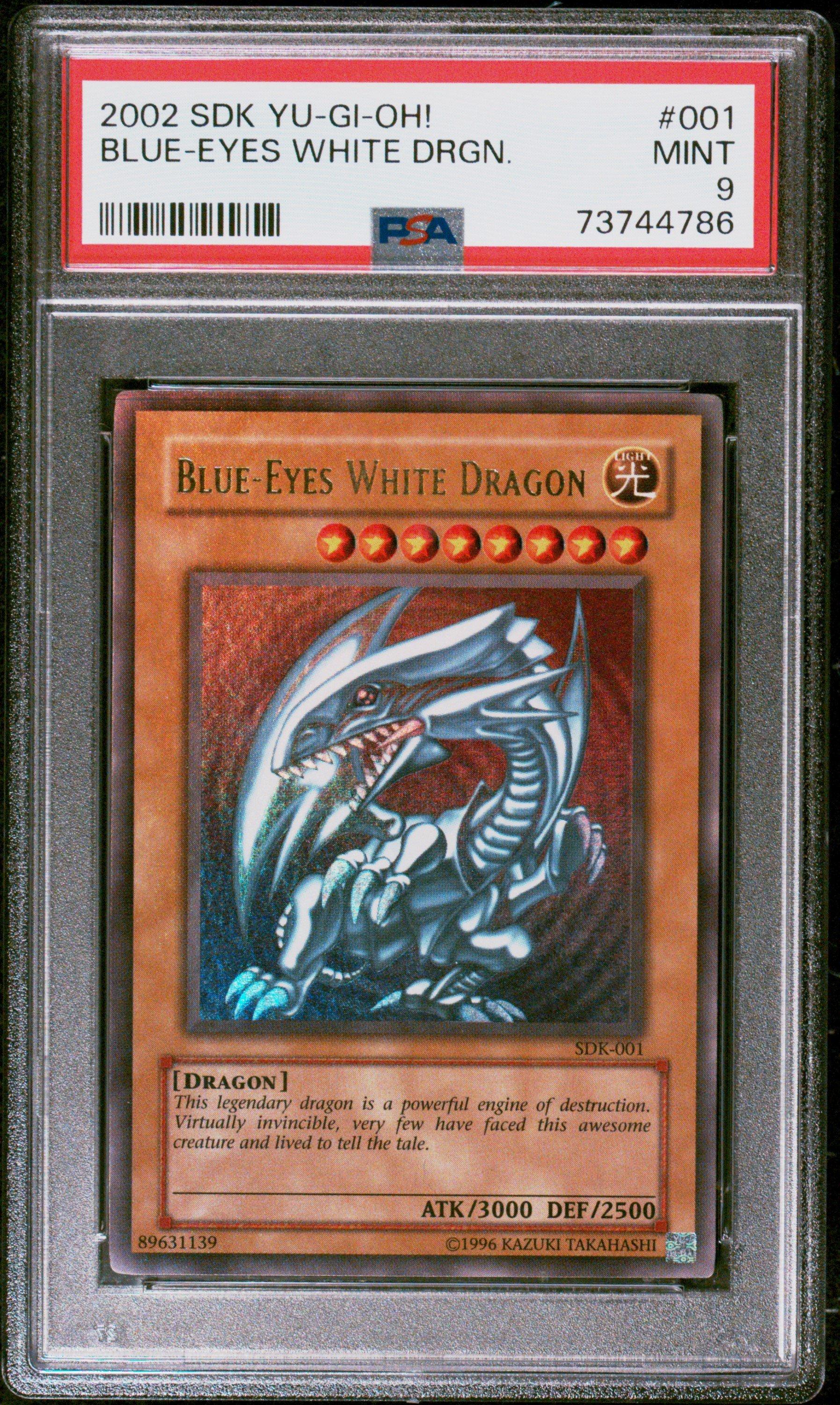 2002 Yu-gi-oh! Starter Deck: Kaiba 001 Blue-eyes White Dragon PSA 9 Graded  Card | GameStop