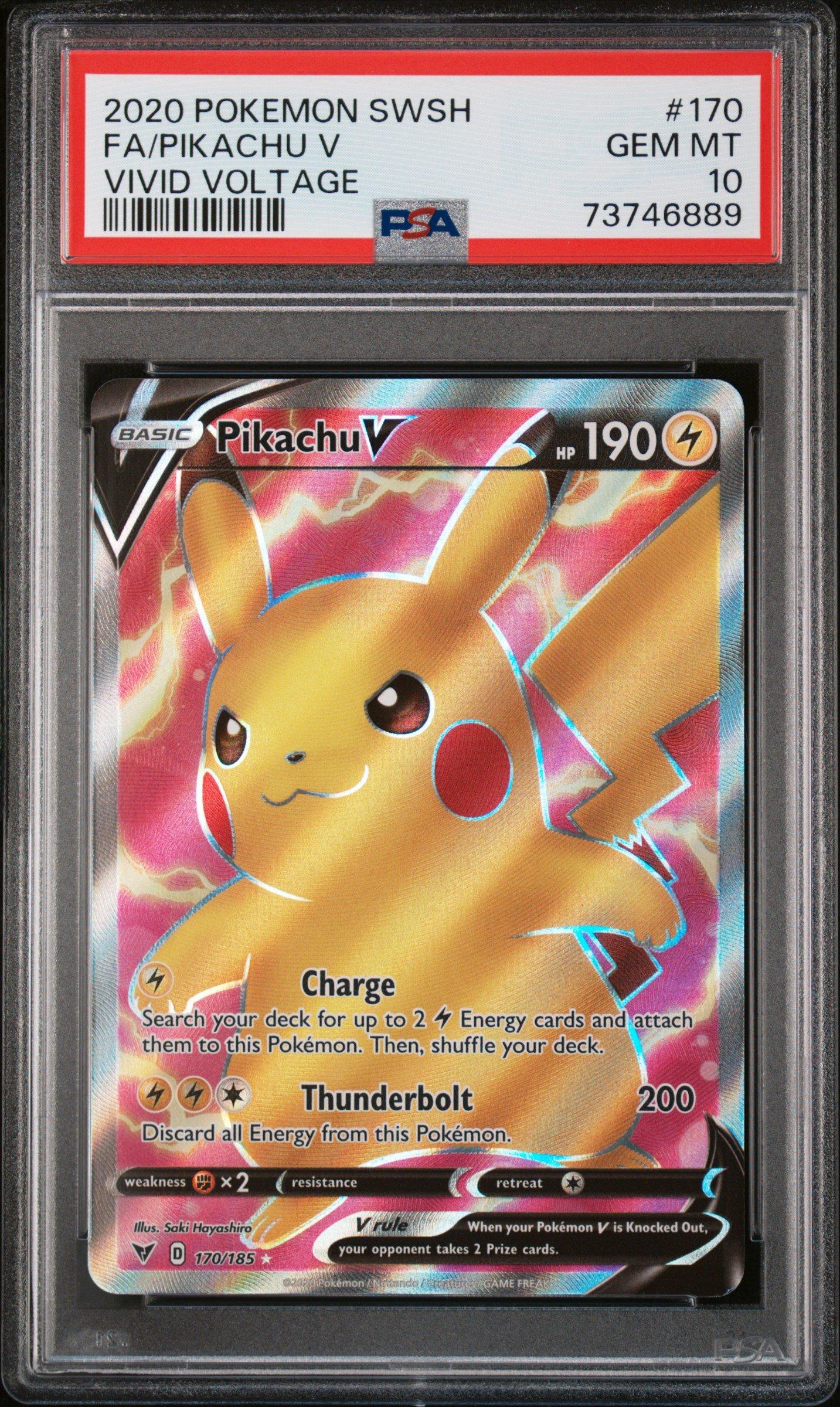 2020 Pokemon Sword & Shield Vivid Voltage 170 Full Art/pikachu V