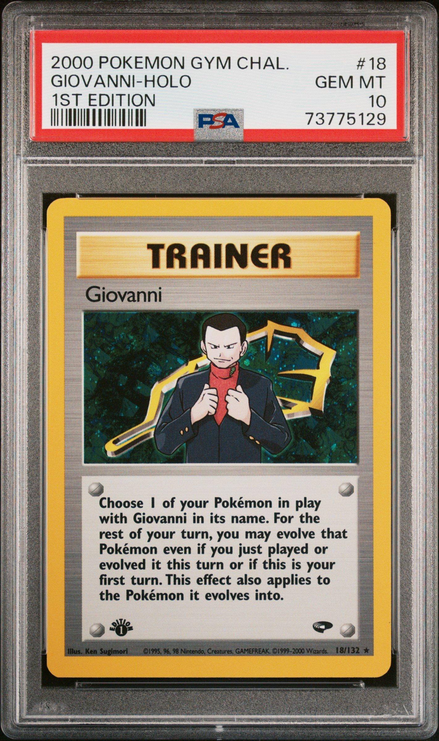 2000 Pokemon Gym Challenge 18 Giovanni-holo 1st Edition PSA 10