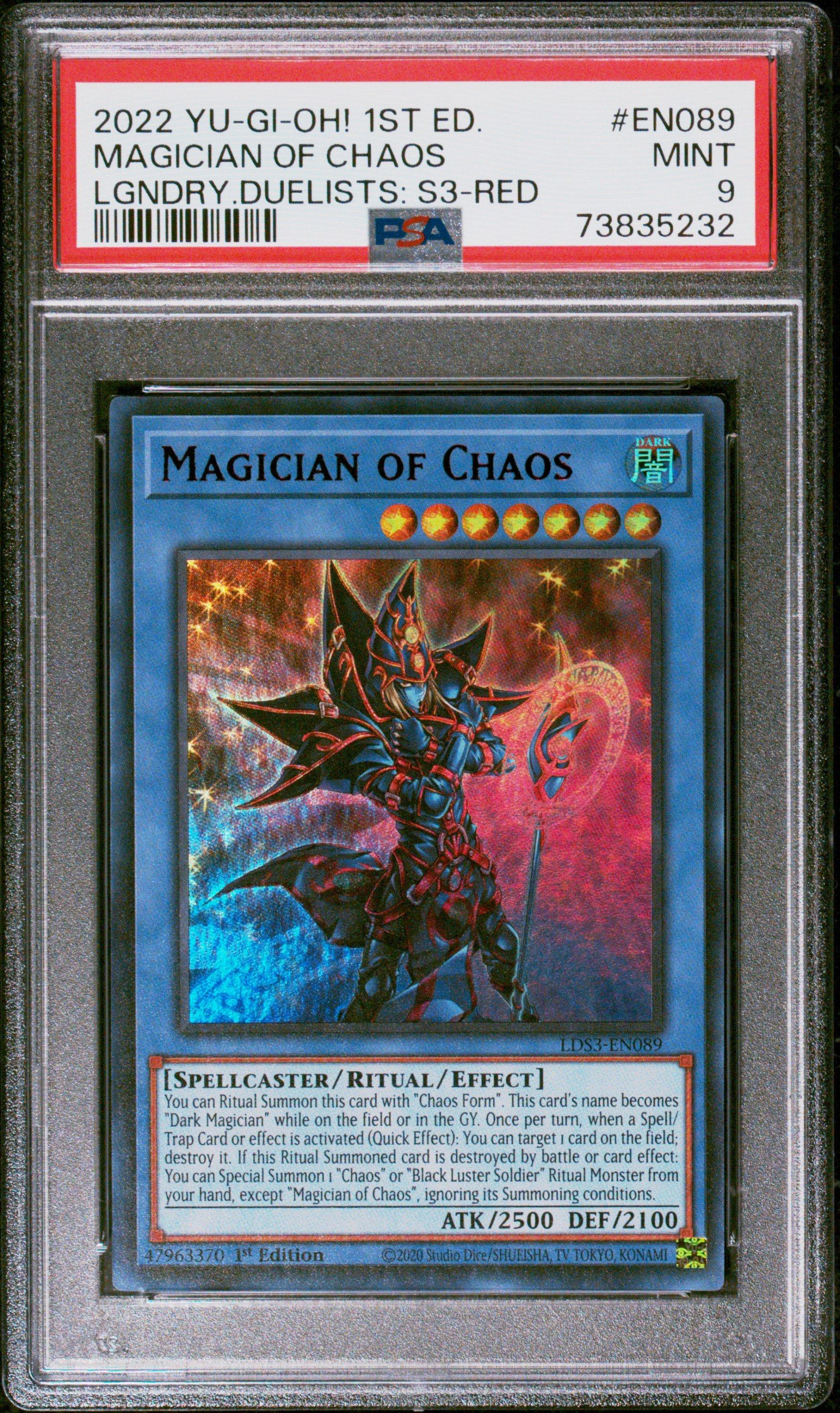 2022 Yu-gi-oh! Legendary Duelists: Season 3 En089 Magician Of Chaos 1st Edition-red PSA 9