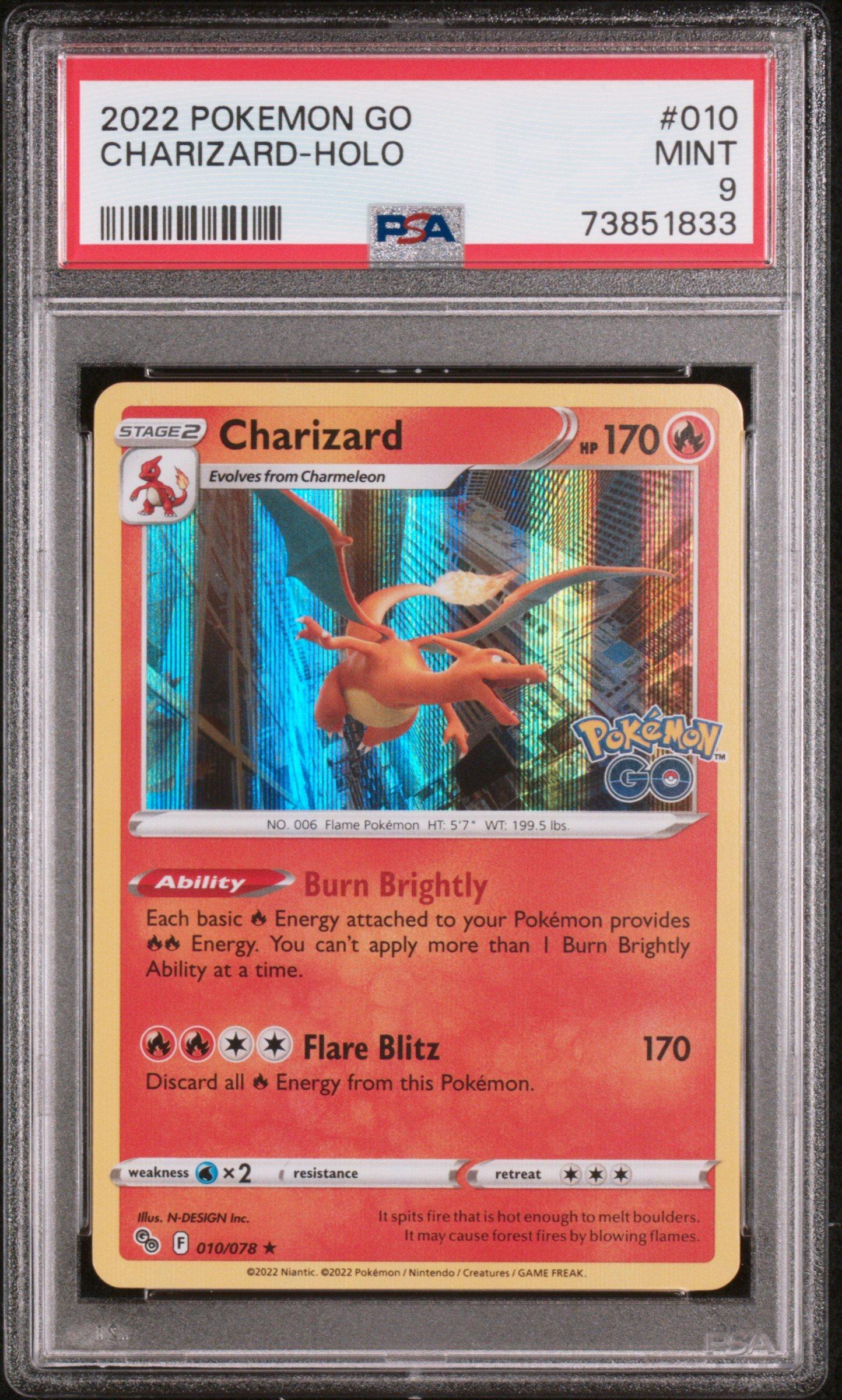 2022 Pokemon Go 010 Charizard-holo PSA 9 Graded Card | GameStop