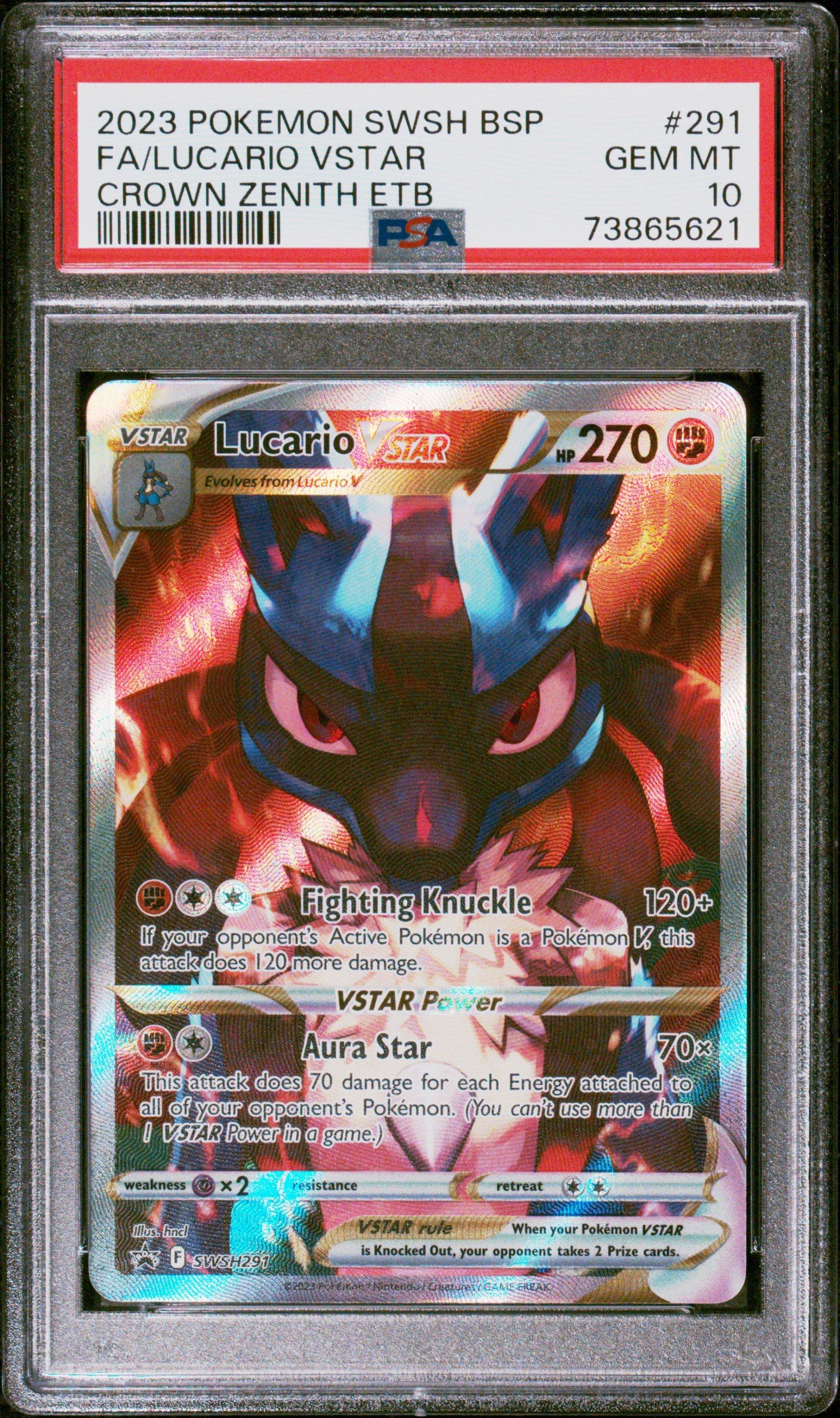 2023 Pokemon Swsh Black Star Promo 291 Full Art/lucario Vstar