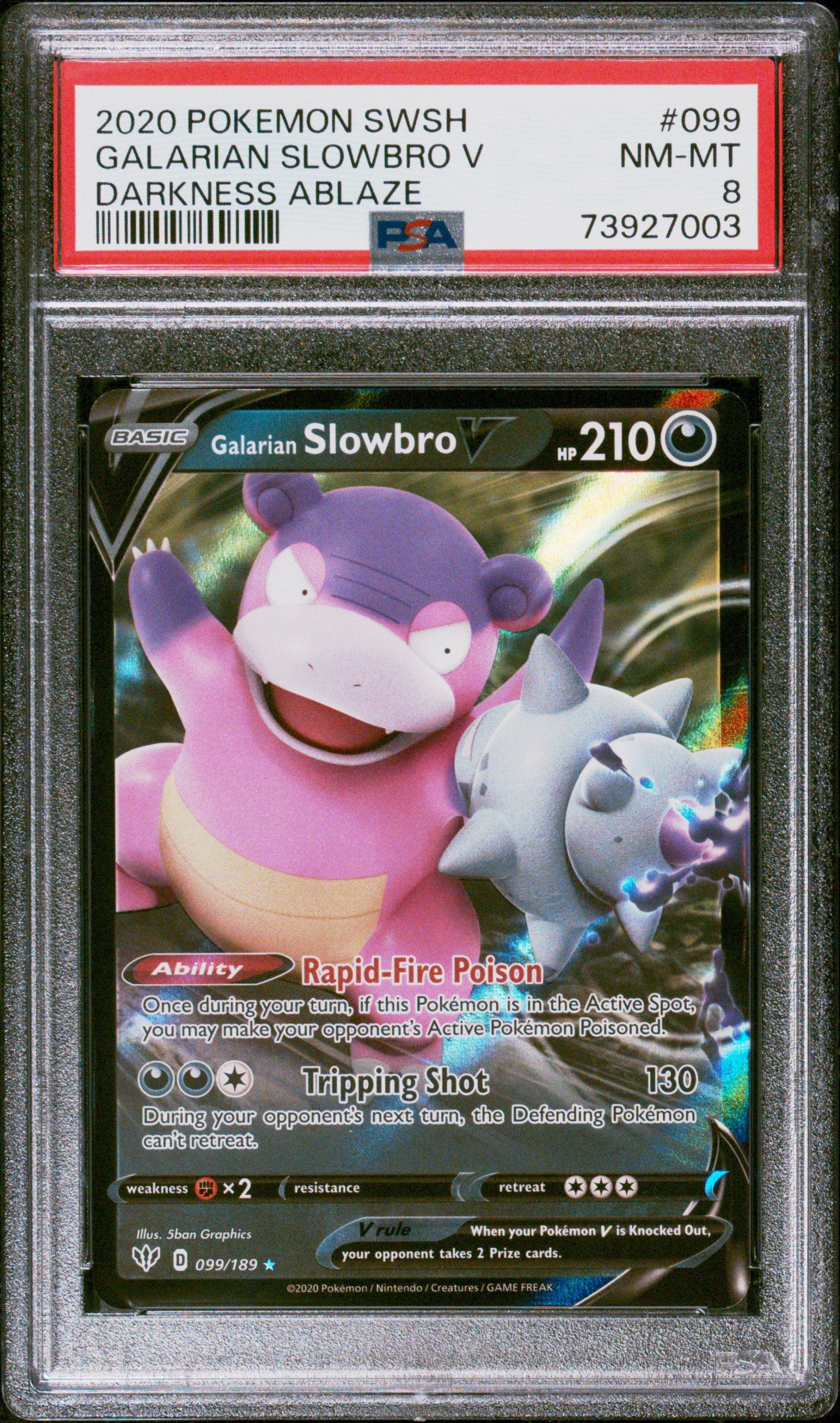 2020 Pokemon Sword & Shield Darkness Ablaze 099 Galarian Slowbro V