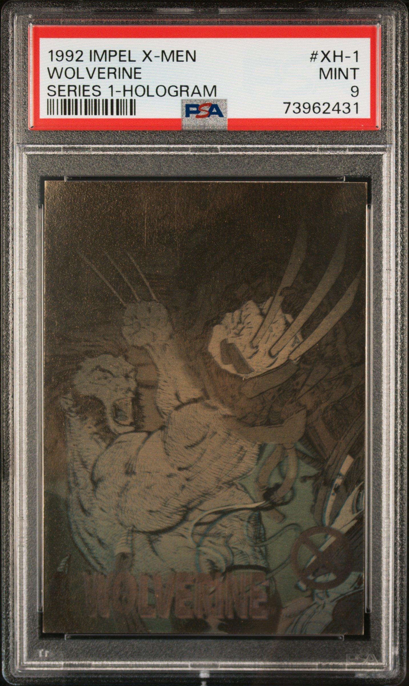 1992 Impel X-men Series 1-hologram Xh-1 Wolverine PSA 9 Graded