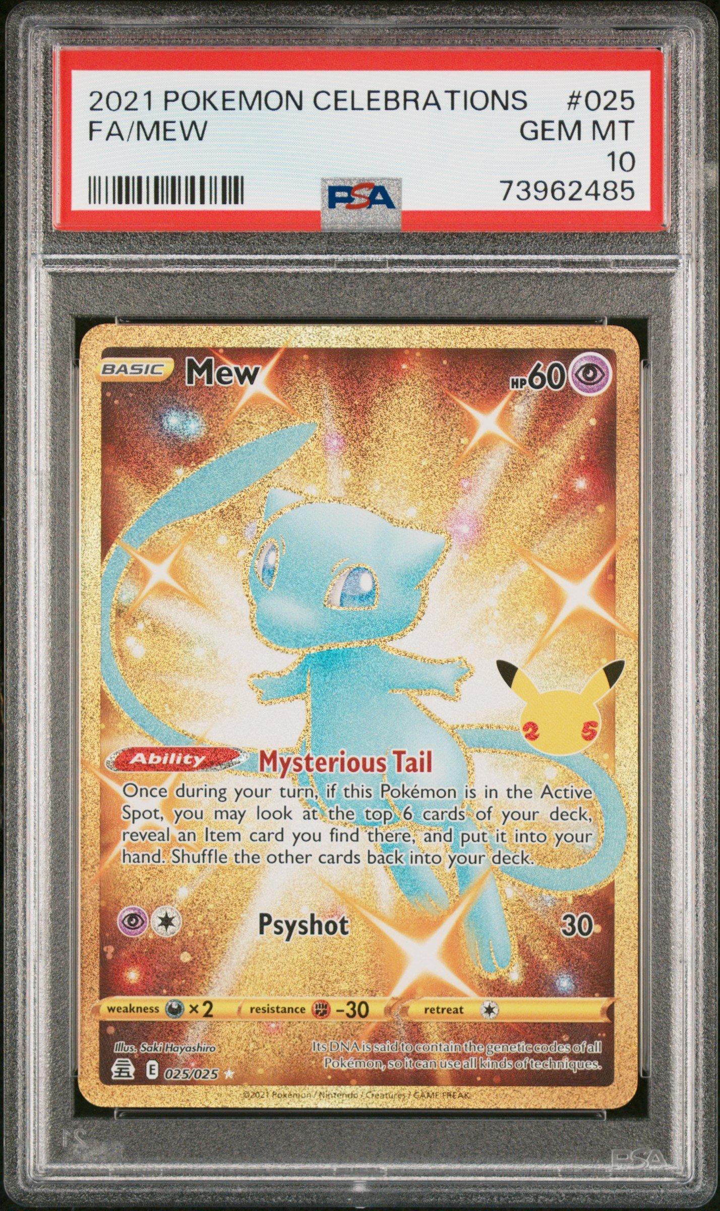 2021 Pokemon Celebrations 025 Fa/mew PSA 10