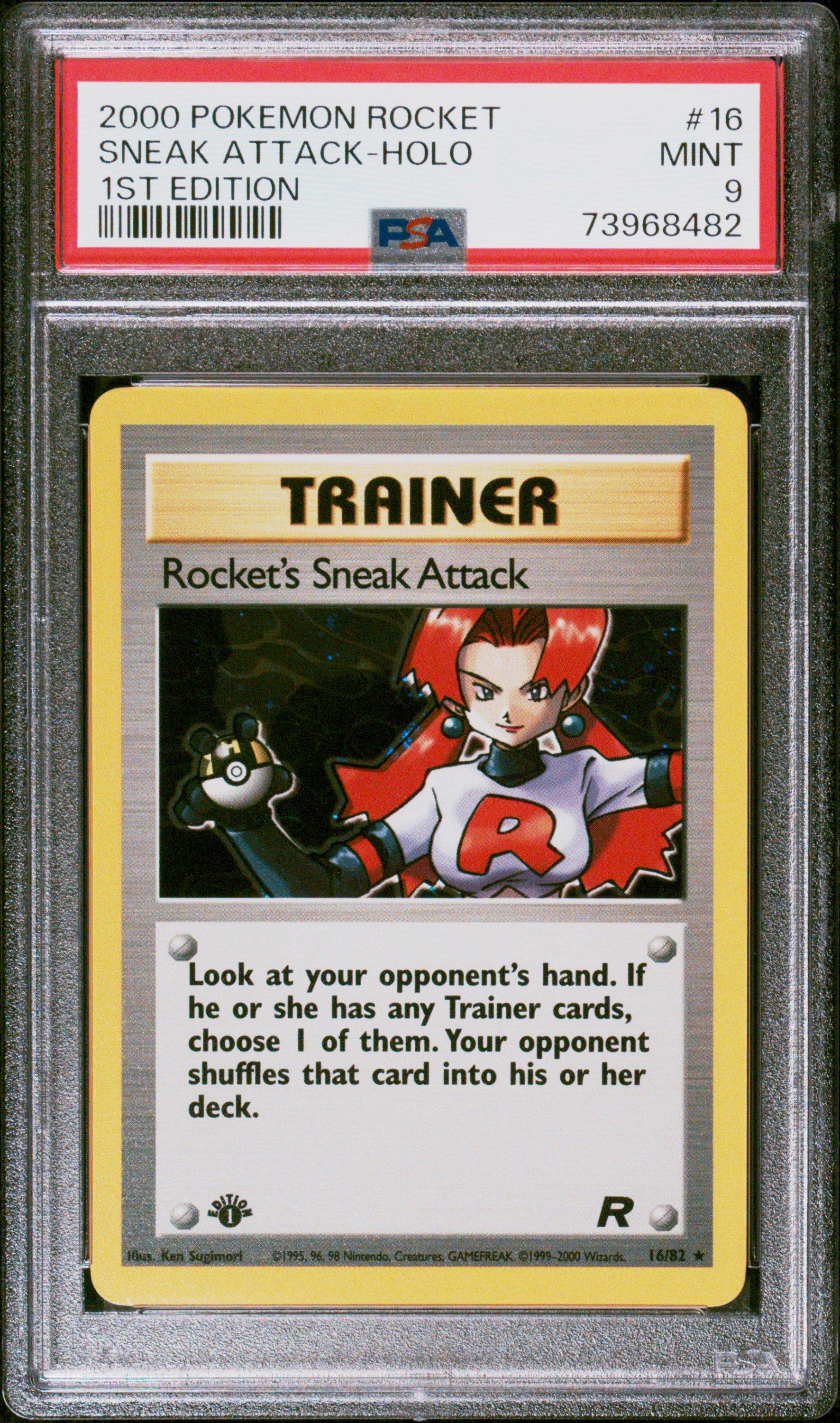 2000 Pokemon Rocket 16 Sneak Attack PSA 9