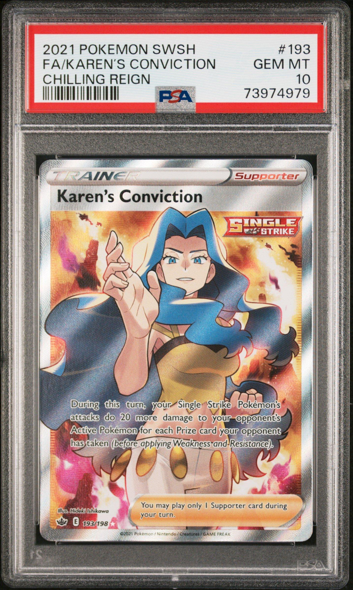 2021 Pokemon Sword & Shield Chilling Reign 193 Full Art/karen's