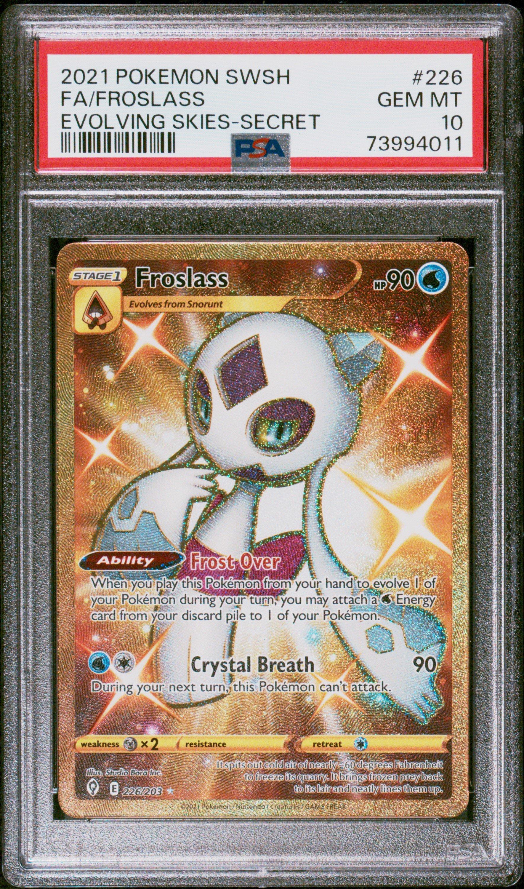 2021 Pokemon Sword & Shield Evolving Skies 226 Full Art/froslass Secret PSA 10