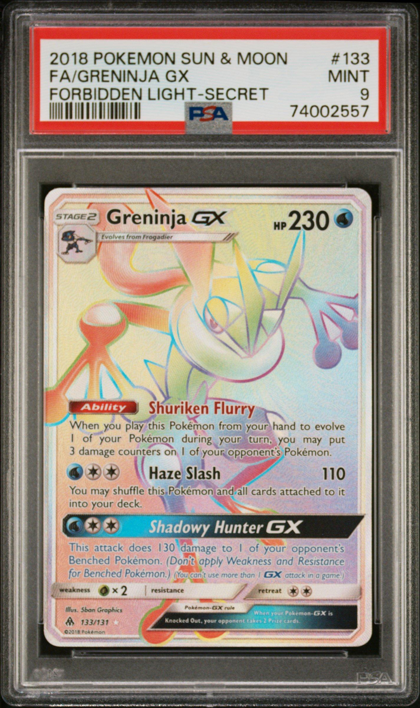 2018 Pokemon Sun & Moon Forbidden Light 133 Full Art/greninja Gx