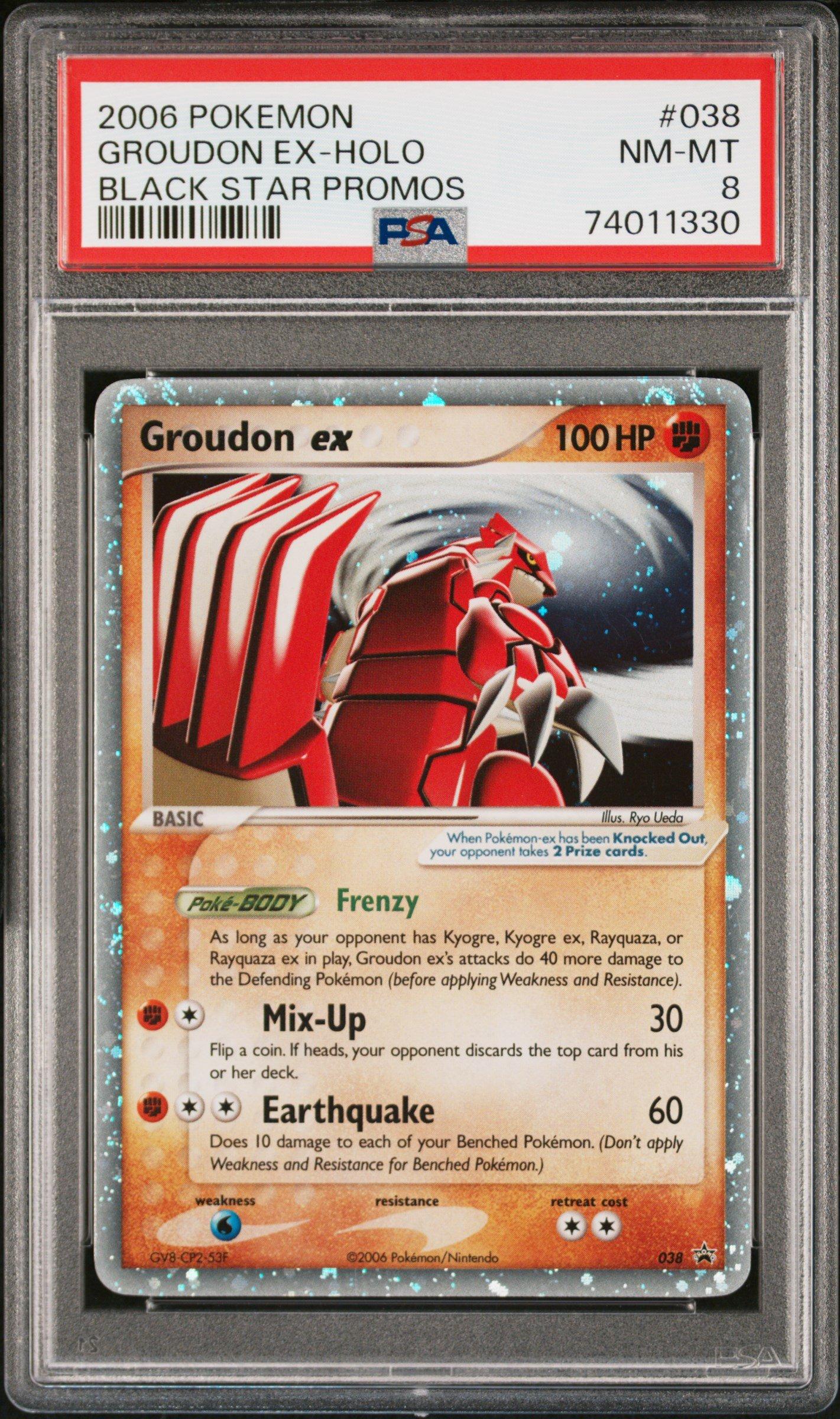 2006 Pokemon Black Star Promos 038 Groudon Ex-holo PSA 8
