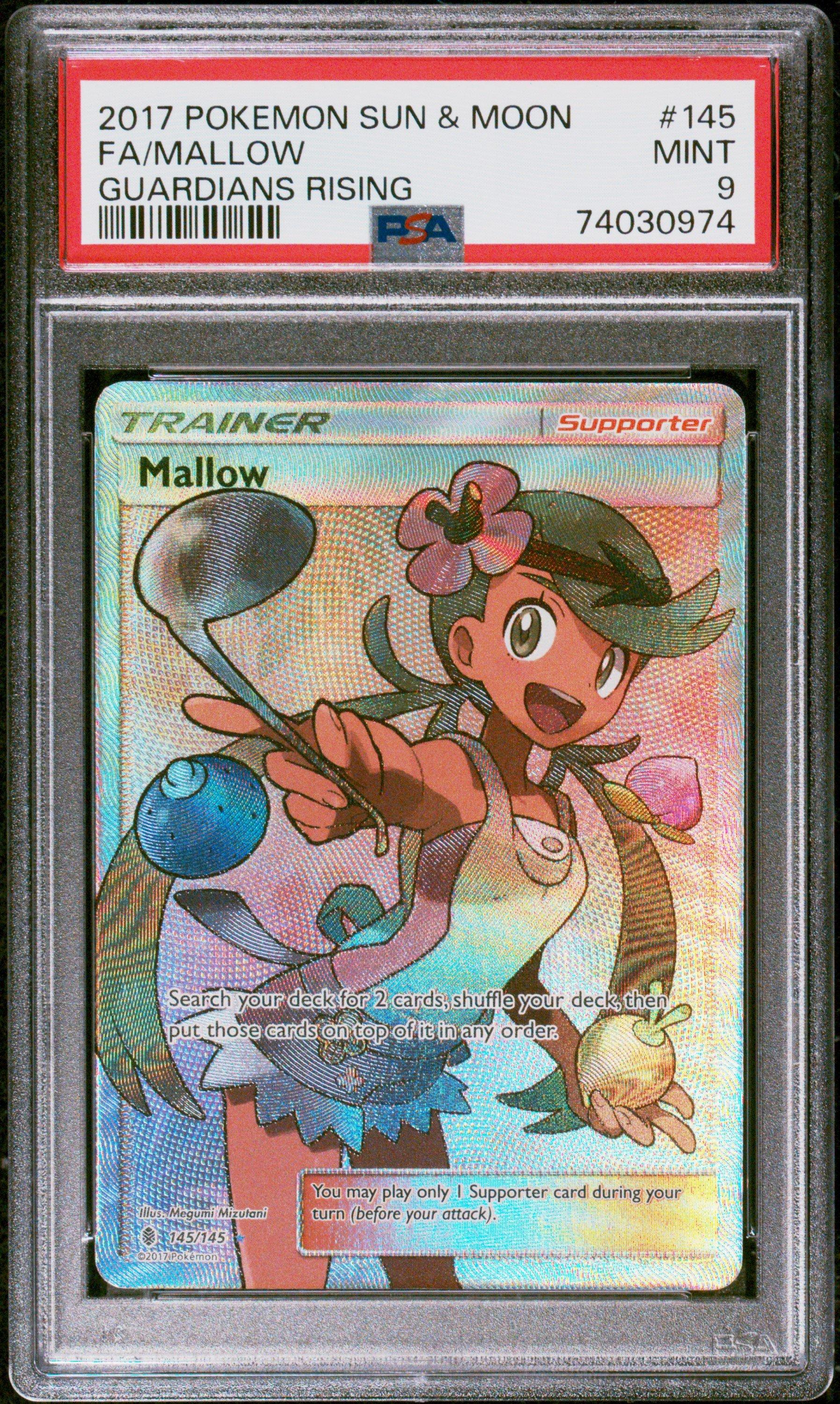 2017 ポケモン サン&ムーン フィリッパ PSA9海外版 2017 Pokemon Sun & Moon Guardians Rising 145 Full Art/mallow PSA 9