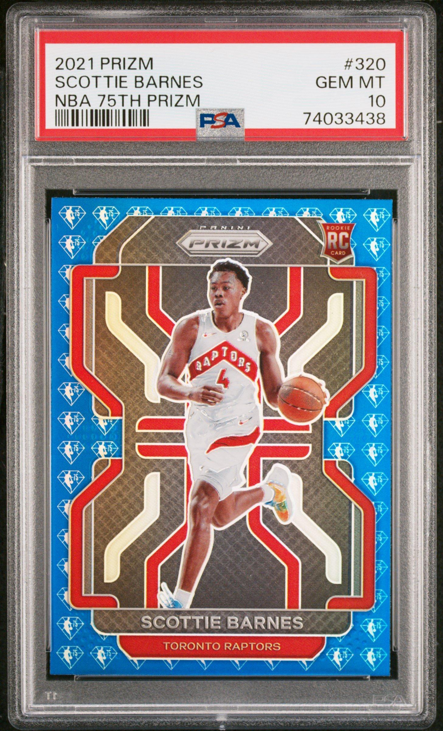 2021 Panini Prizm 320 Scottie Barnes Nba 75th Prizm PSA 10 Graded