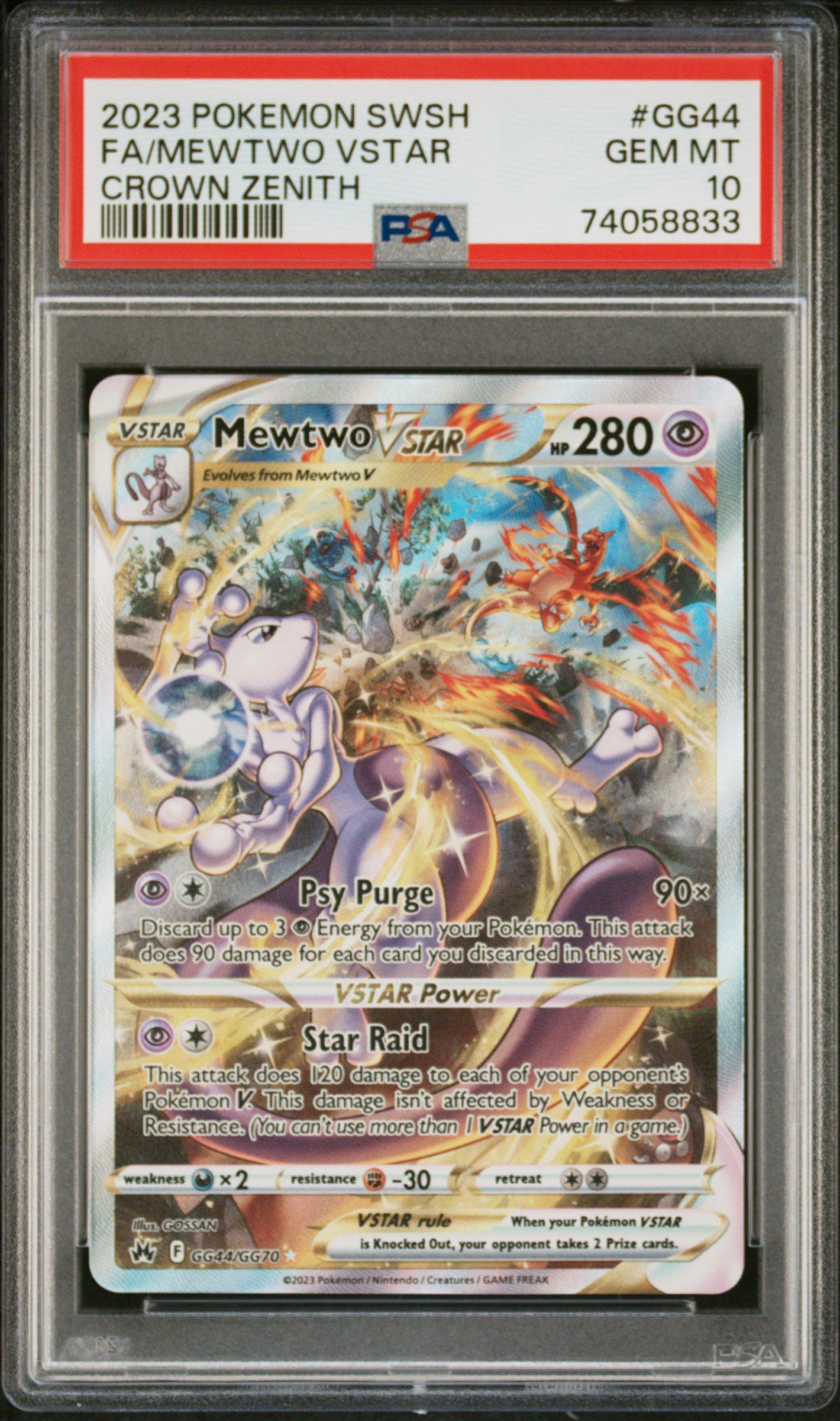 2023 Pokemon Sword And Shield Crown Zenith Gg44 Full Art/mewtwo