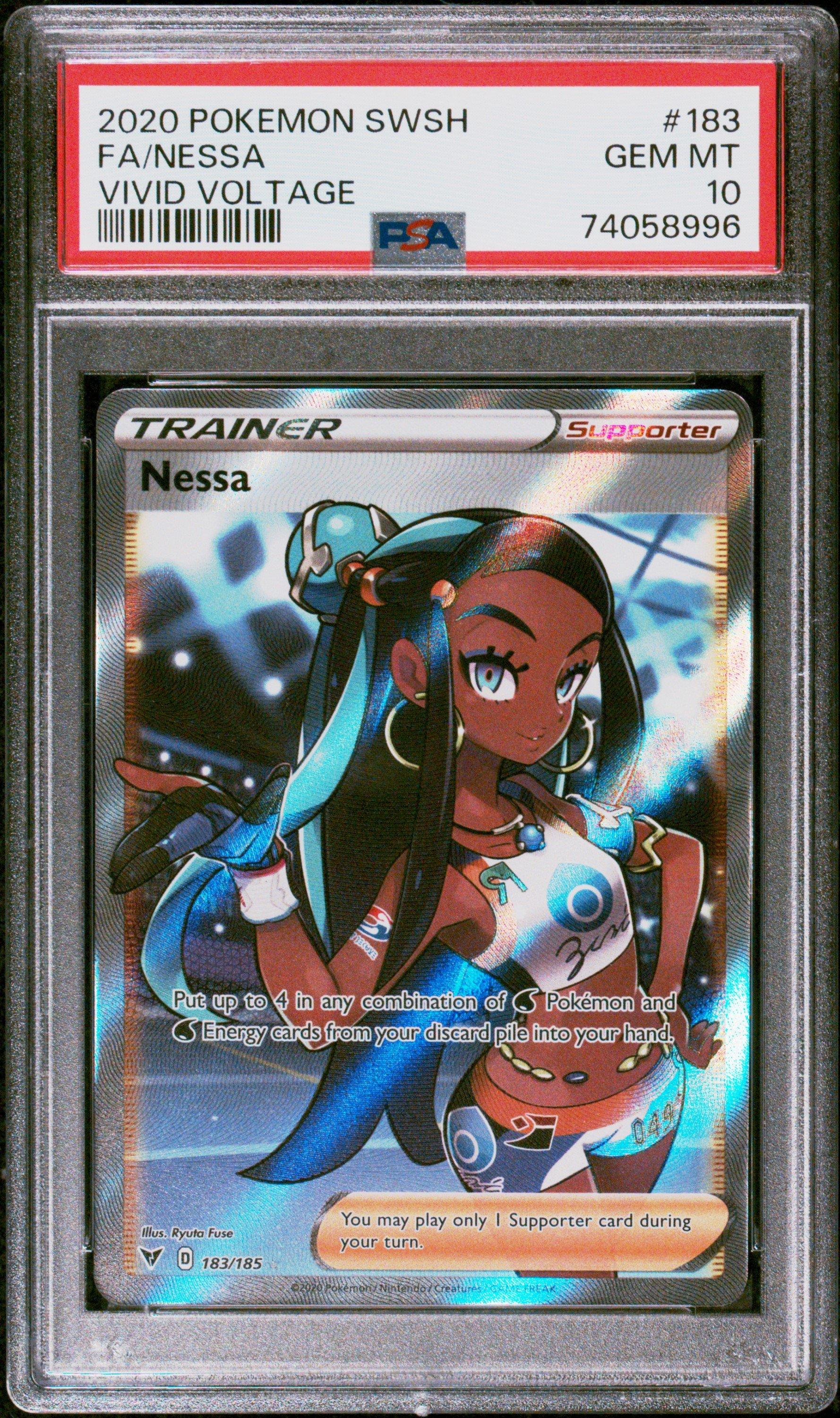 2020 Pokemon Sword & Shield Vivid Voltage 183 Full Art/nessa PSA