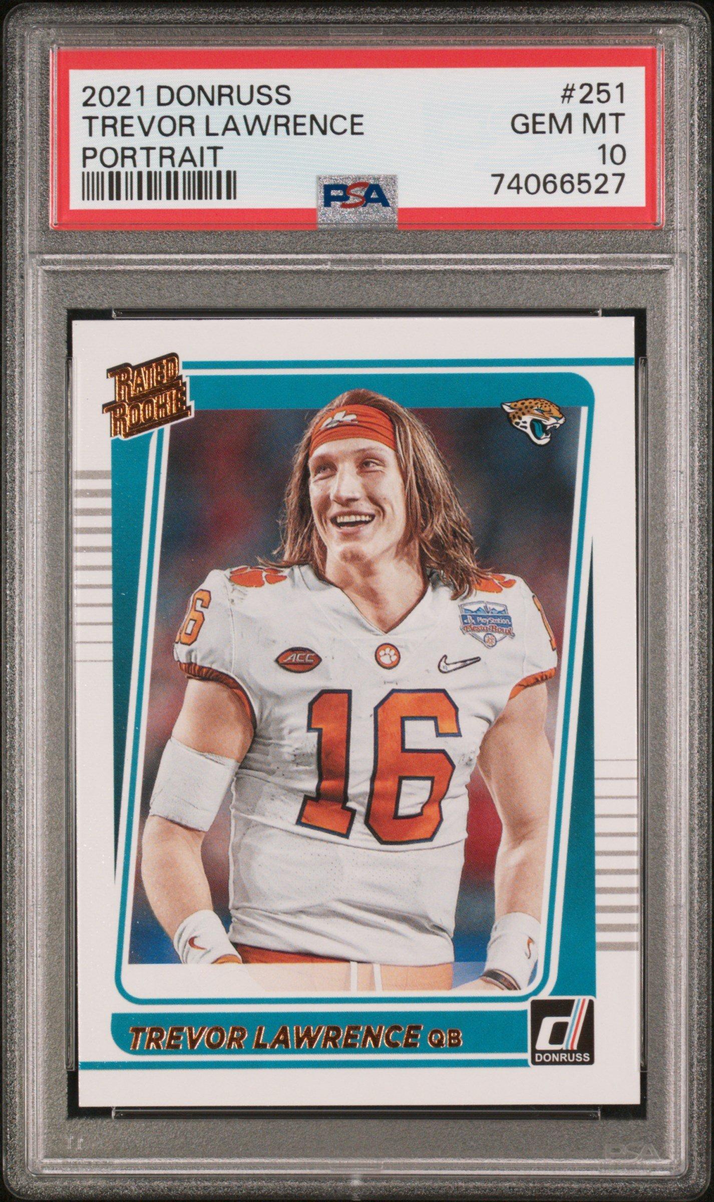 2021 Panini Donruss 251 Trevor Lawrence Portrait PSA 10