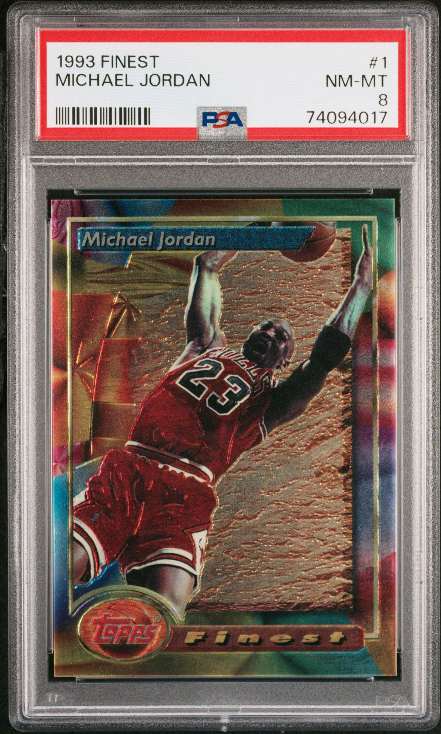 1993 Finest 1 Michael Jordan PSA 8
