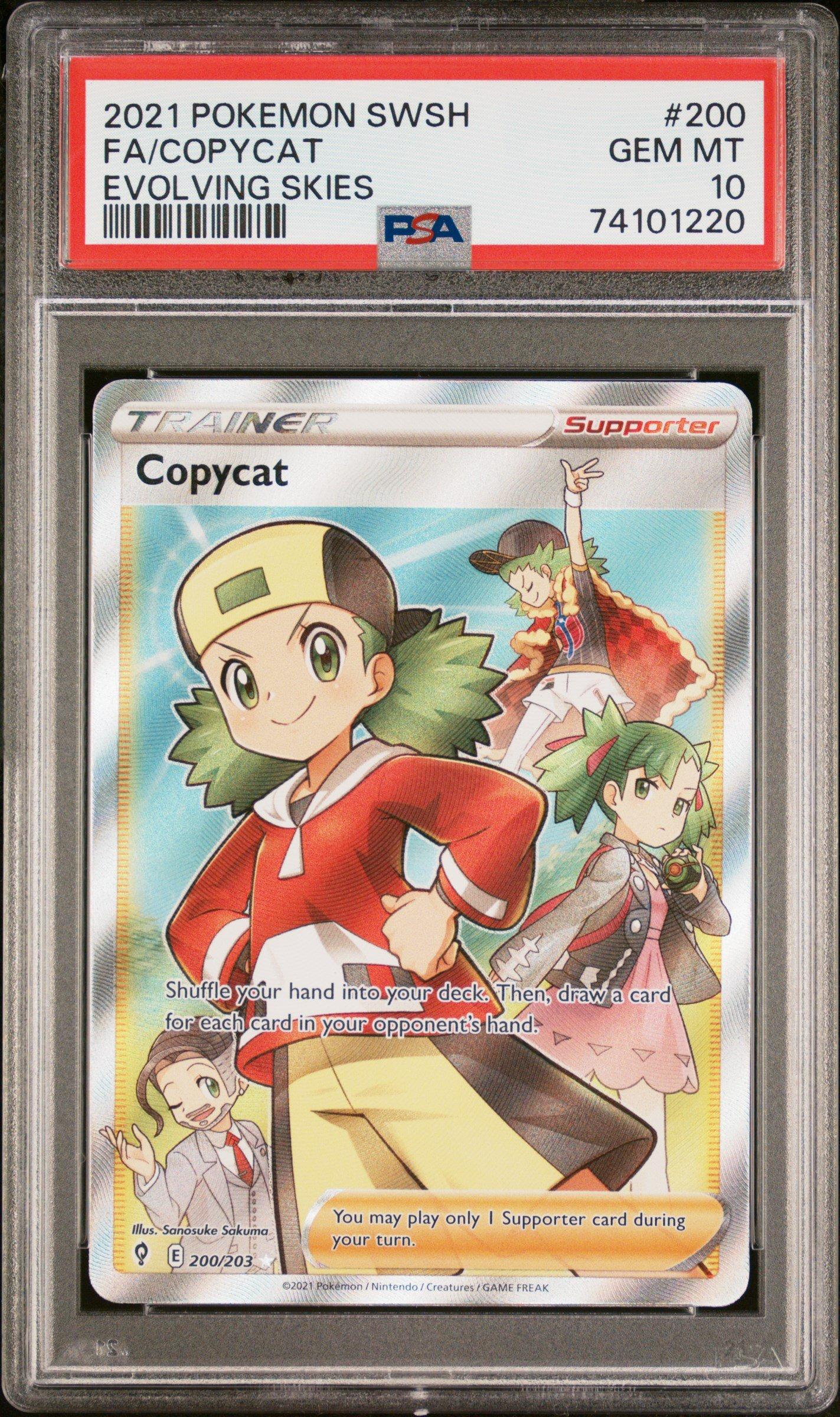 2021 Pokemon Sword & Shield Evolving Skies 200 Full Art/copycat PSA 10