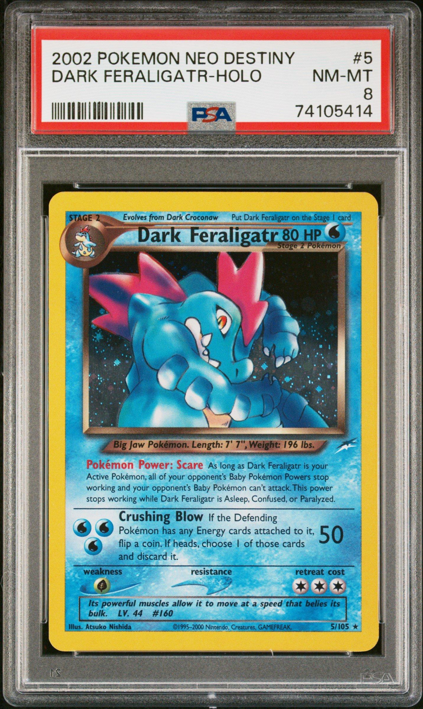 2002 Pokemon Neo Destiny 5 Dark Feraligatr-holo PSA