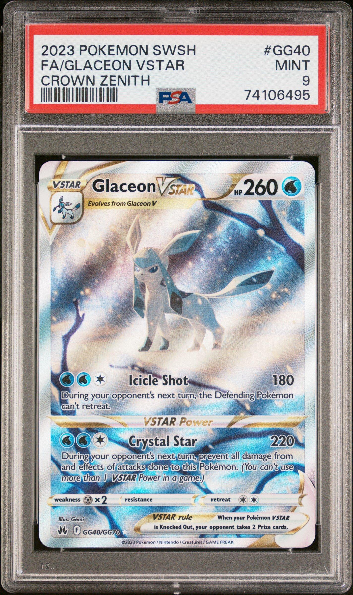 2023 Pokemon Sword And Shield Crown Zenith Gg40 Full Art/glaceon