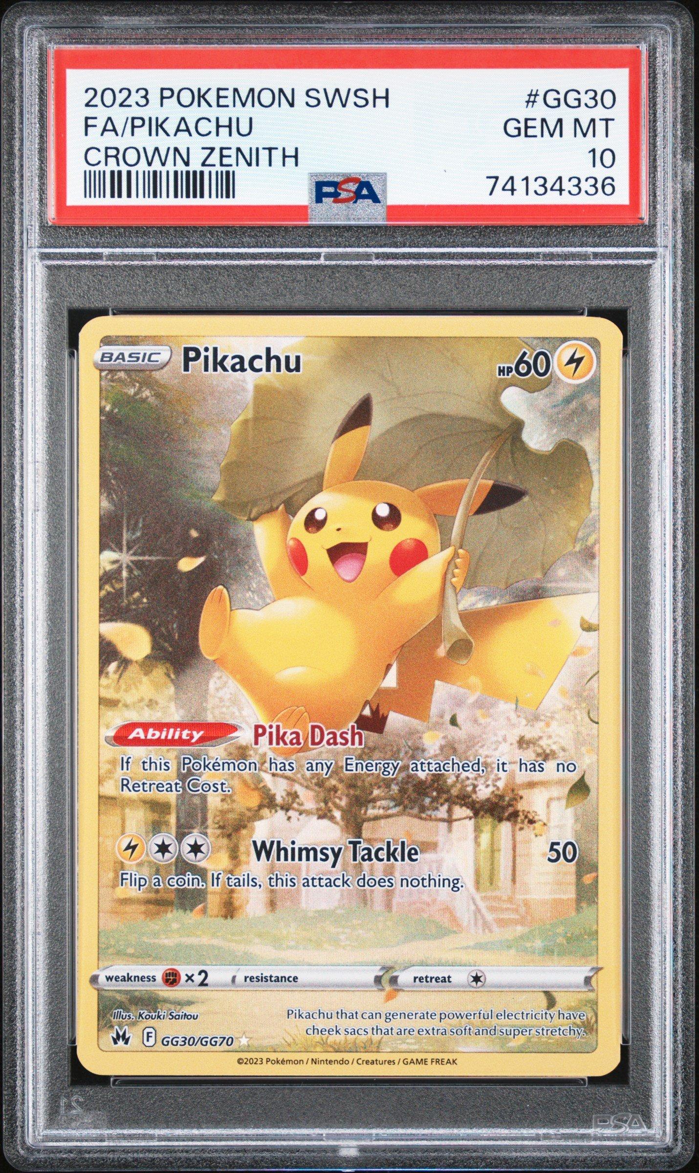 2023 Pokemon Sword And Shield Crown Zenith Gg30 Full Art/pikachu