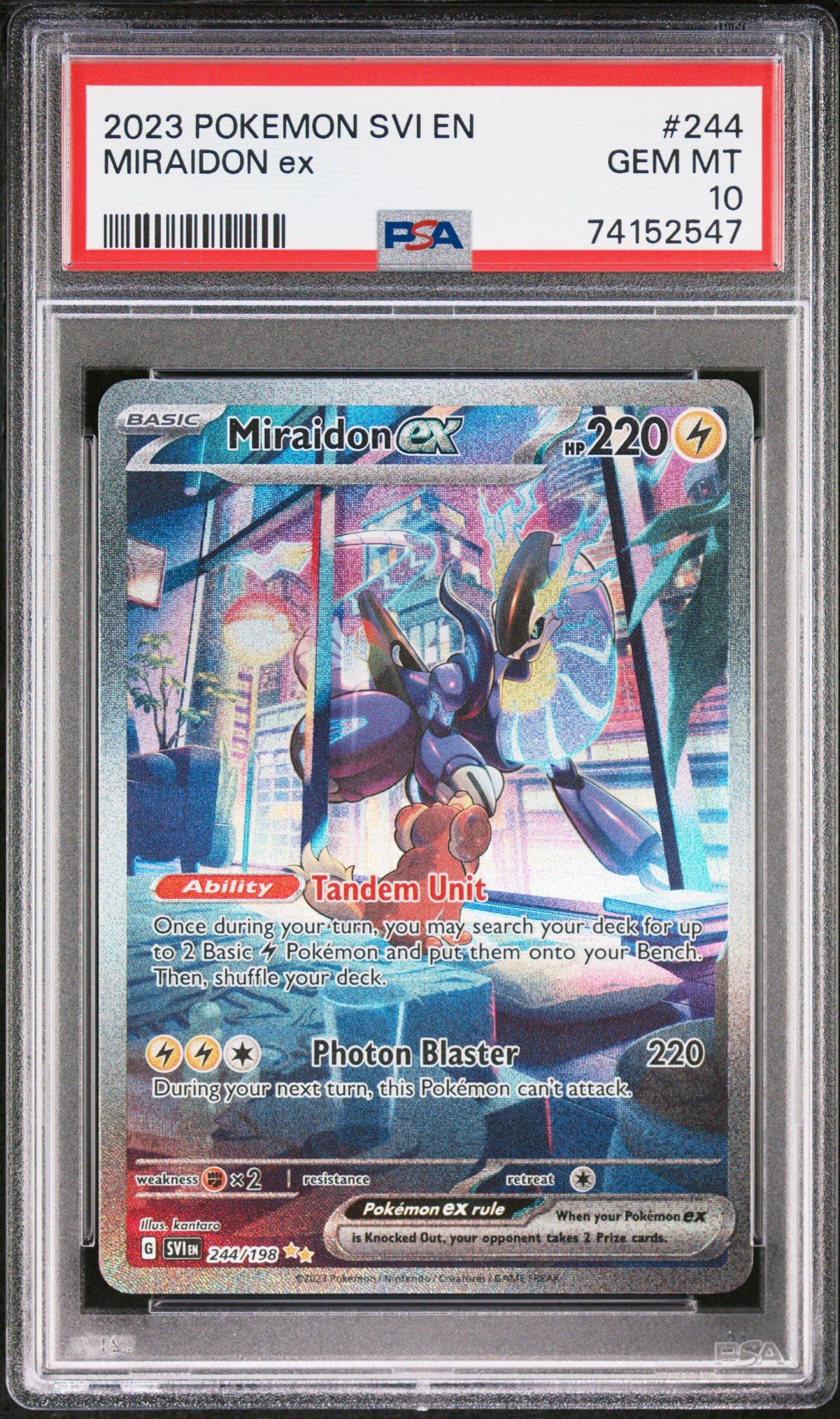 2023 Pokemon Svi En-scarlet & Violet 244 Miraidon Ex Special Illustration Rare PSA