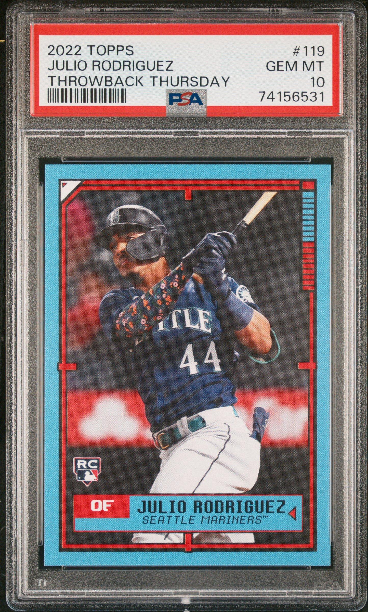 2022 Topps Throwback Thursday 119 Julio Rodriguez PSA 10