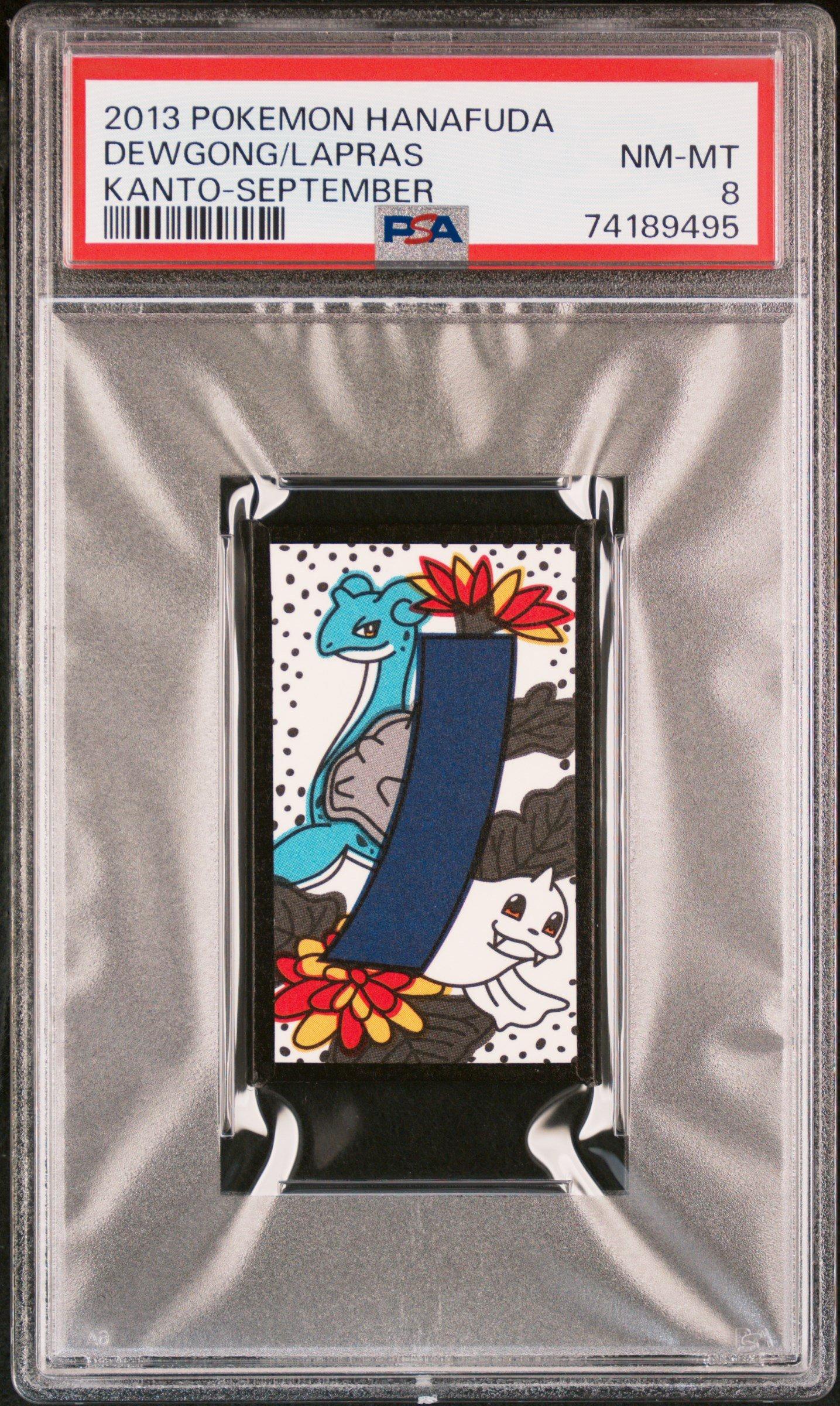 2013 Pokemon Hanafuda Kanto Lapras\dewgong September PSA 8 Graded